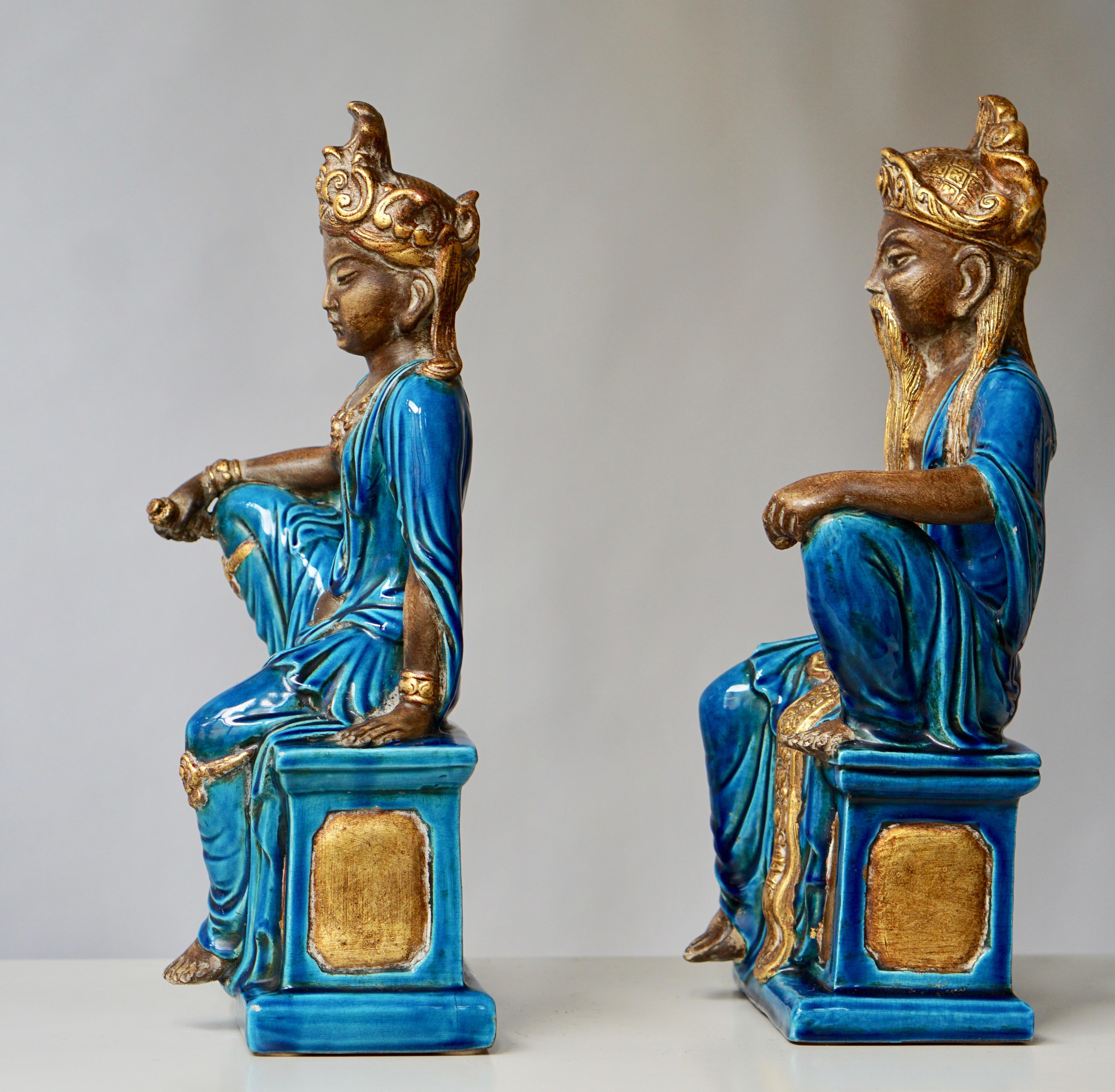 Paar Keramikfiguren „Bu Ugo Zaccagnini“ im Zustand „Gut“ im Angebot in Antwerp, BE