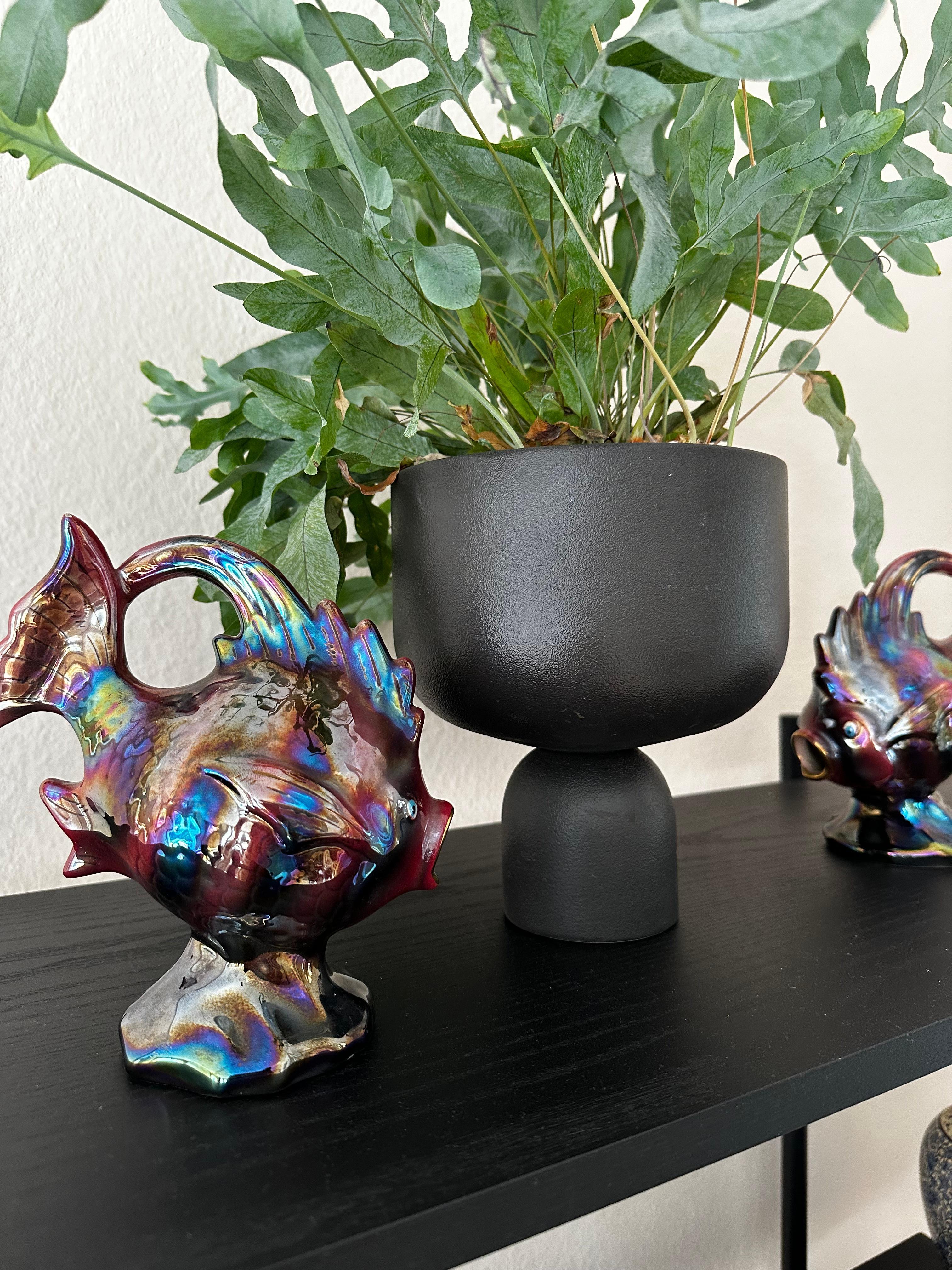 Coppia di pesci in ceramica, metà secolo, di Florence Monte Carlo in vendita 7