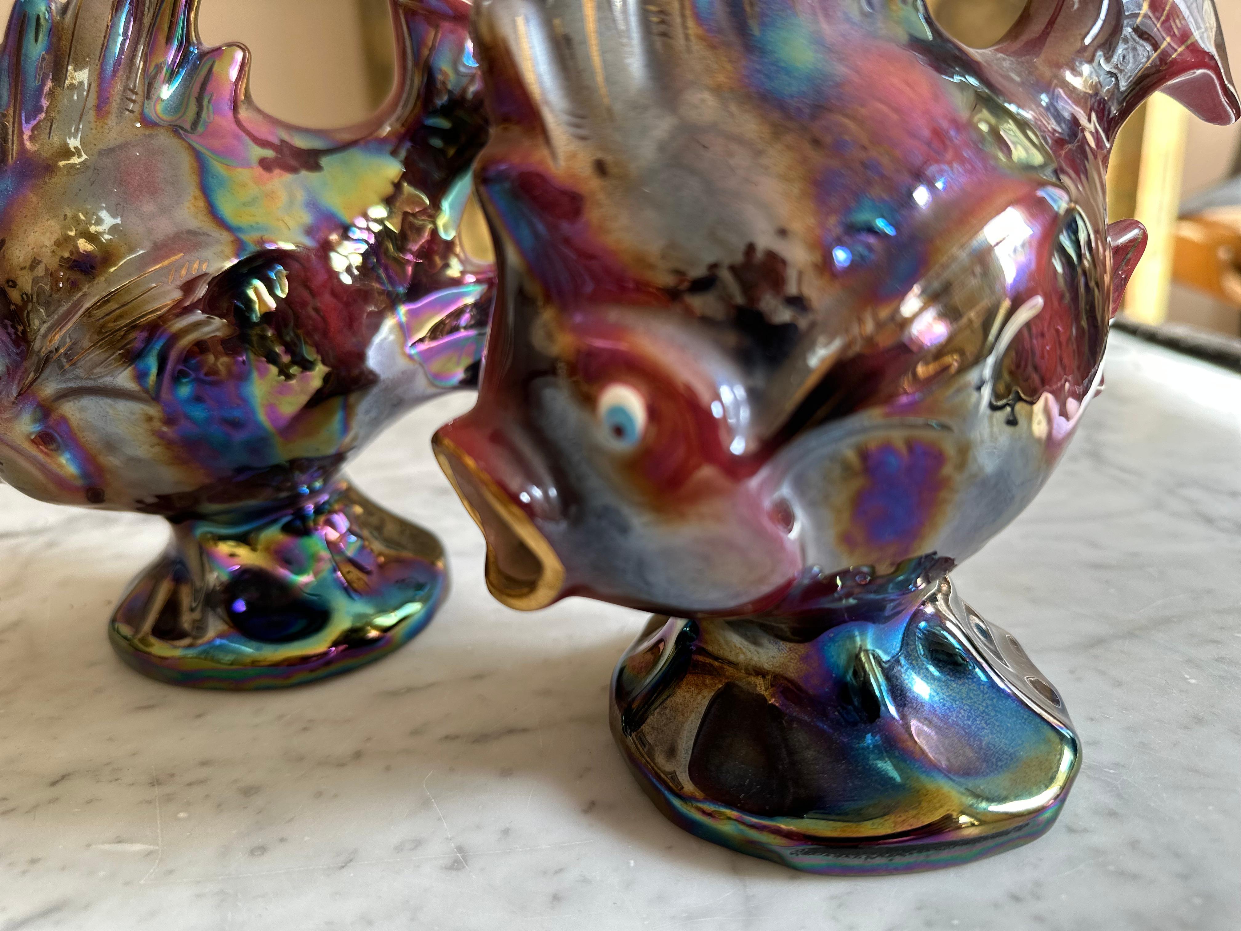 Mid-20th Century Pair of Ceramic fish, mid-century by Florence Monte Carlo For Sale