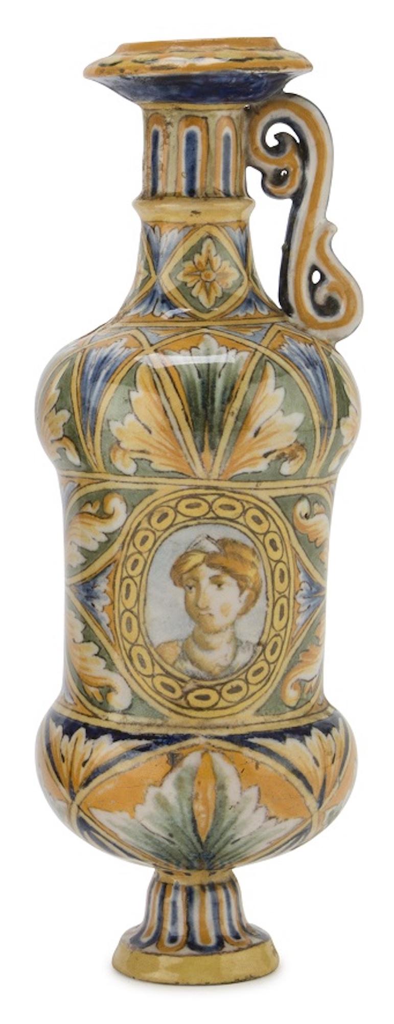 Pair of Ceramic Jugs by Italian School, 19th Century In Good Condition In Roma, IT