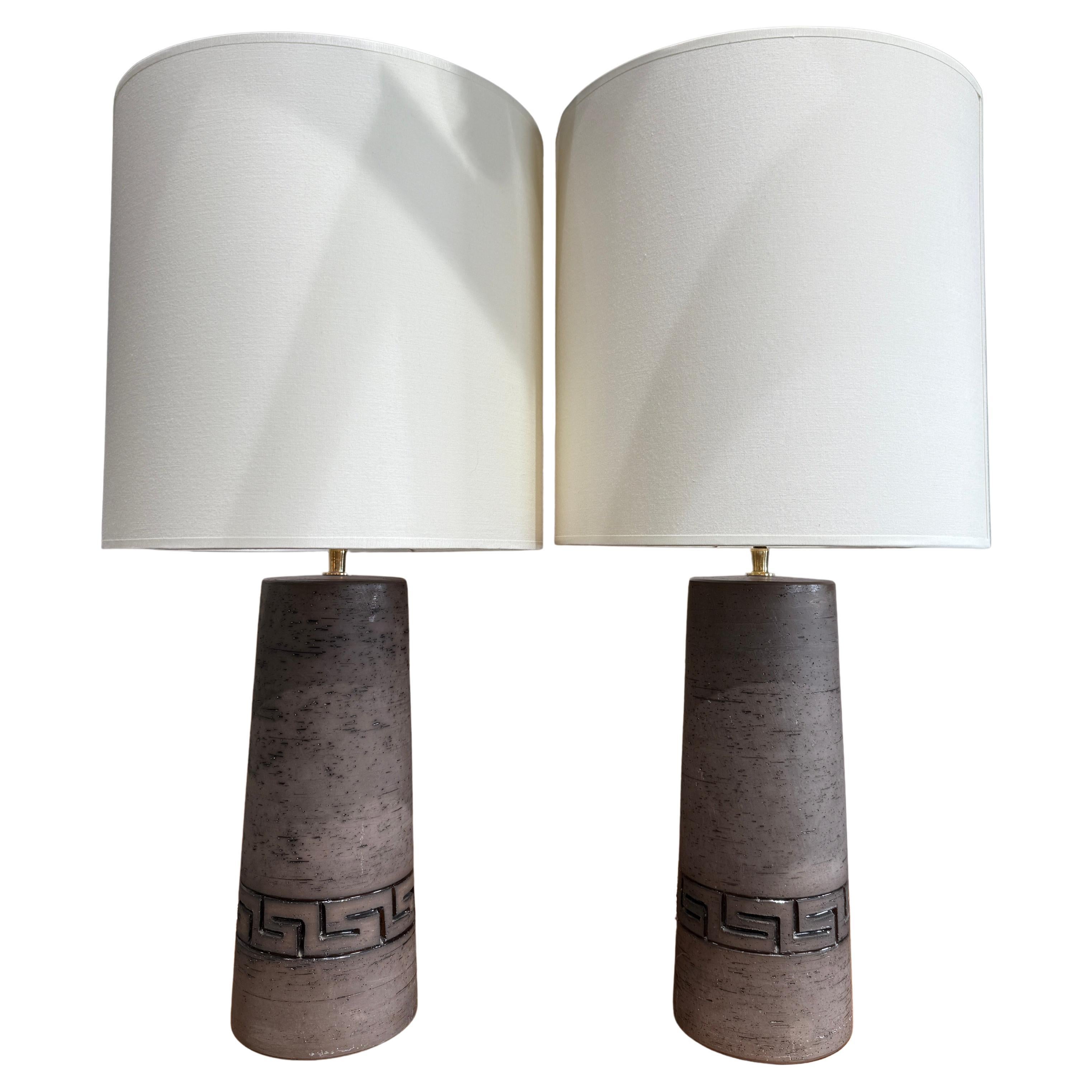 Pair of ceramic lamp Toreboda Sweden 1970 For Sale