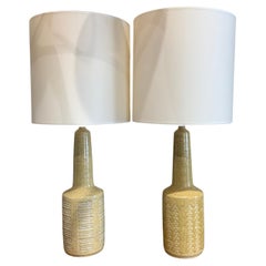 Pair of ceramic lamps A & P Linnermann Schmidt Denmark 1960