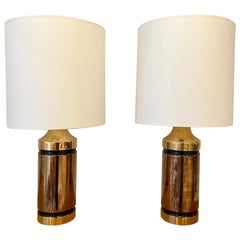 Pair of  ceramic lamps by Bitossi