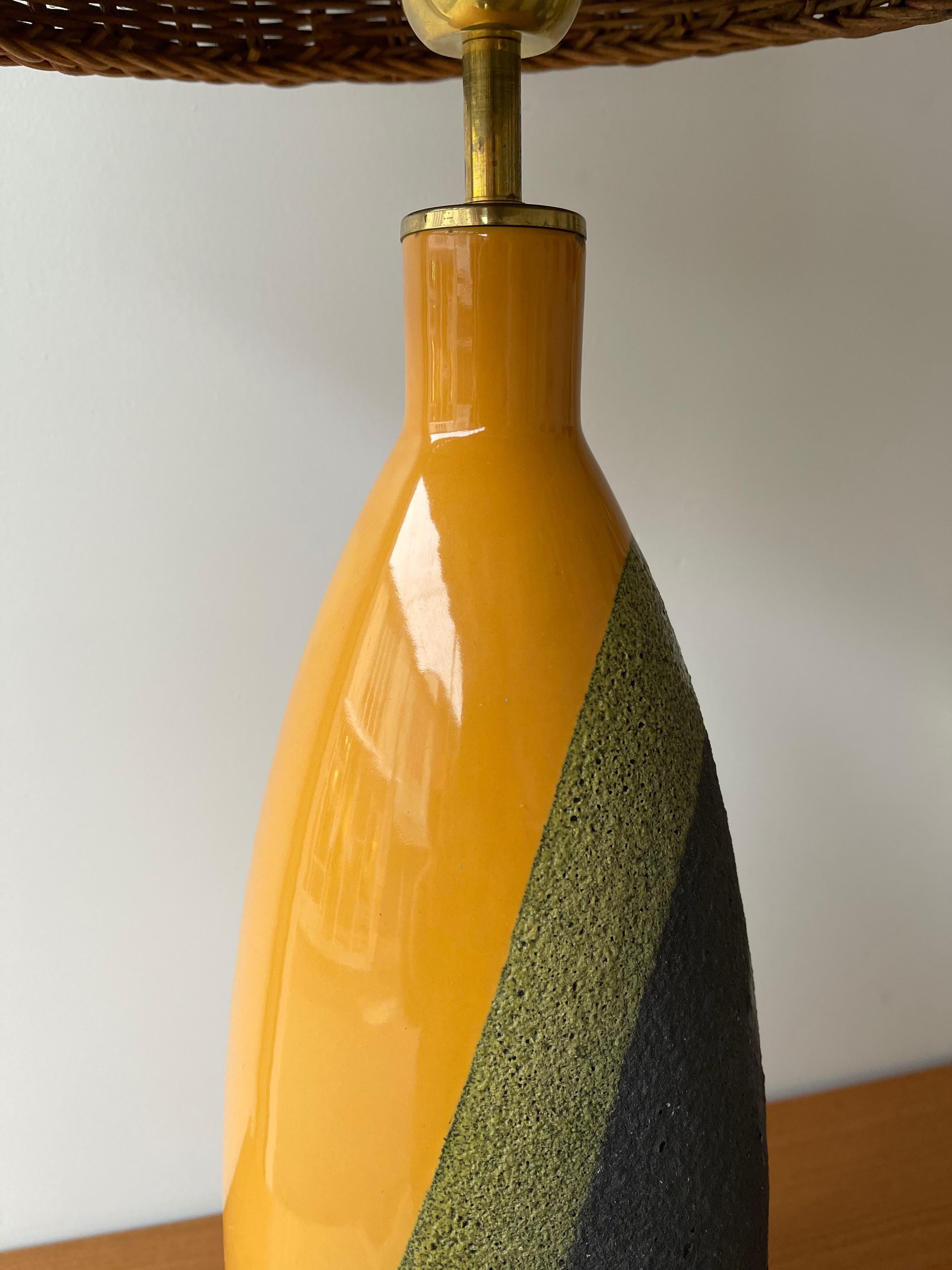 Pair of Ceramic Lamps by Ettore Sottsass for Bitossi, Italy, 1960s In Good Condition In SAINT-OUEN, FR