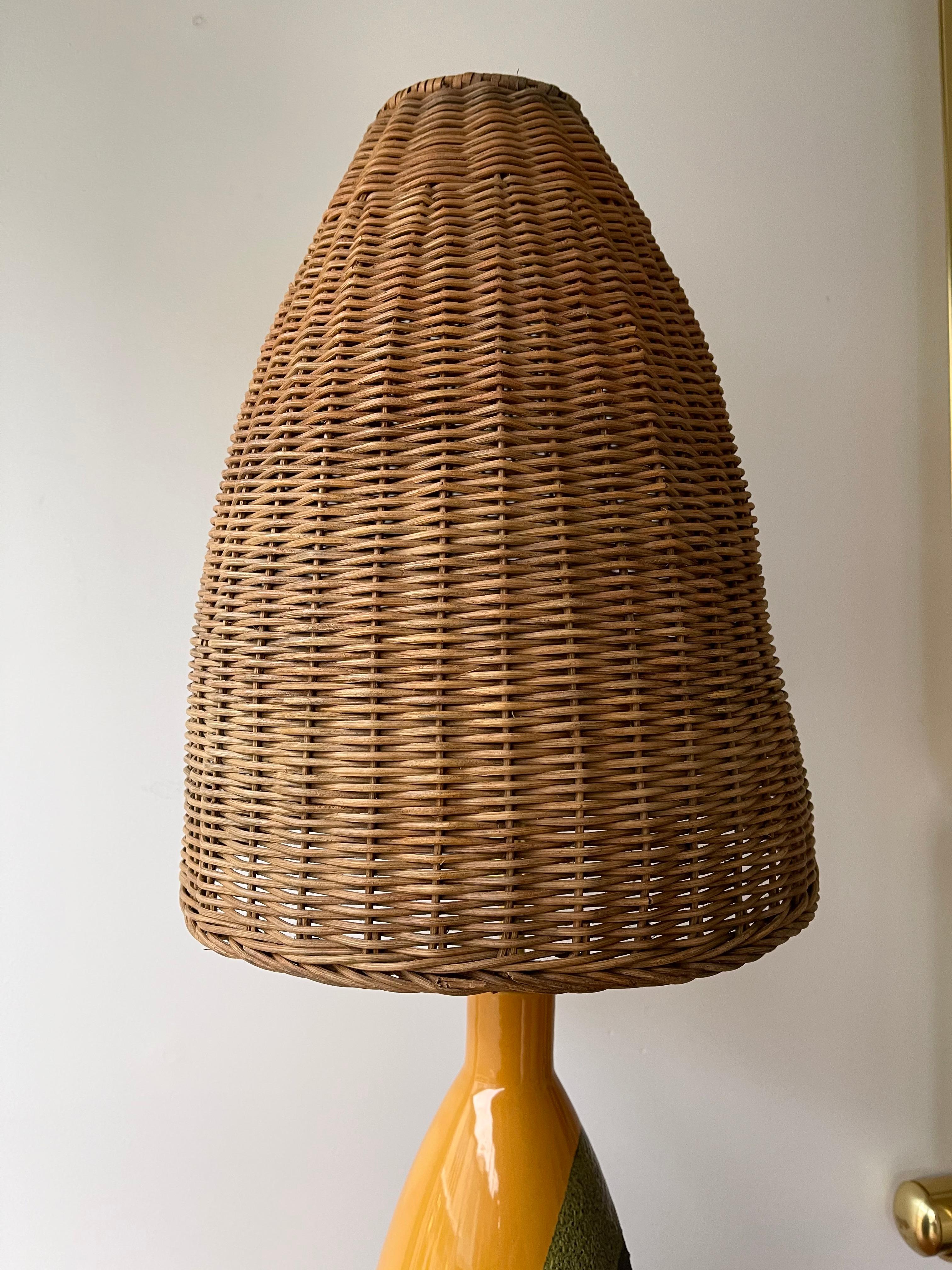 Mid-20th Century Pair of Ceramic Lamps by Ettore Sottsass for Bitossi, Italy, 1960s