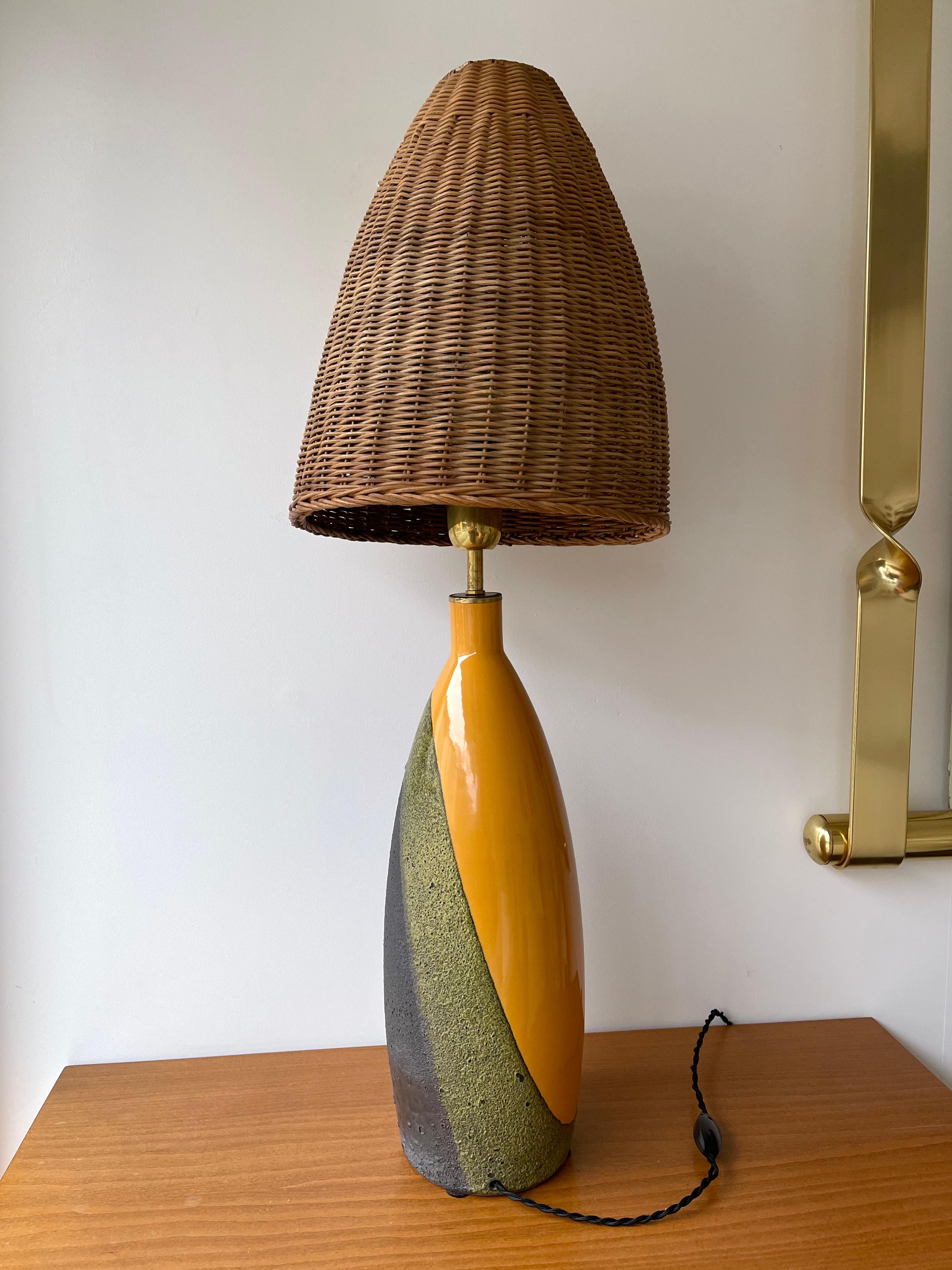Pair of Ceramic Lamps by Ettore Sottsass for Bitossi, Italy, 1960s 1