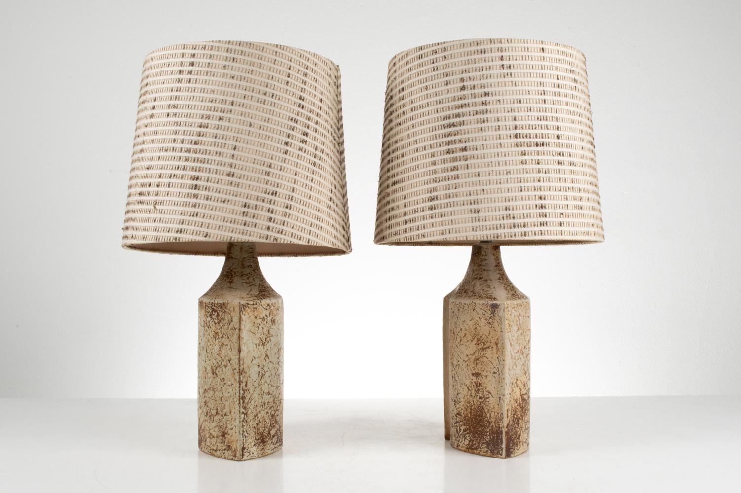 Pair of Ceramic Lamps by Haico Nitzsche for Søholm Stentøj, Denmark, c. 1960's 4