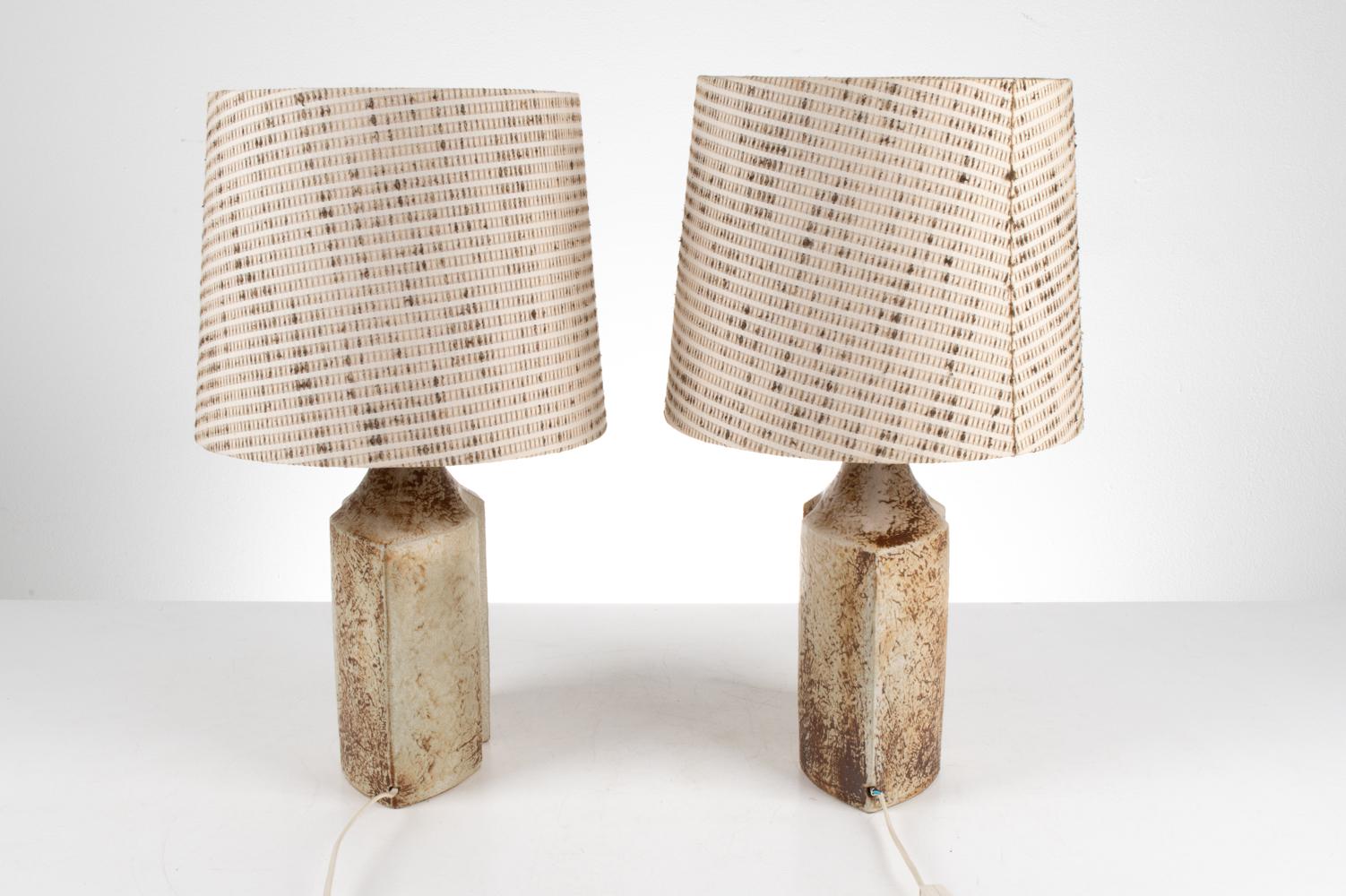 Pair of Ceramic Lamps by Haico Nitzsche for Søholm Stentøj, Denmark, c. 1960's 8