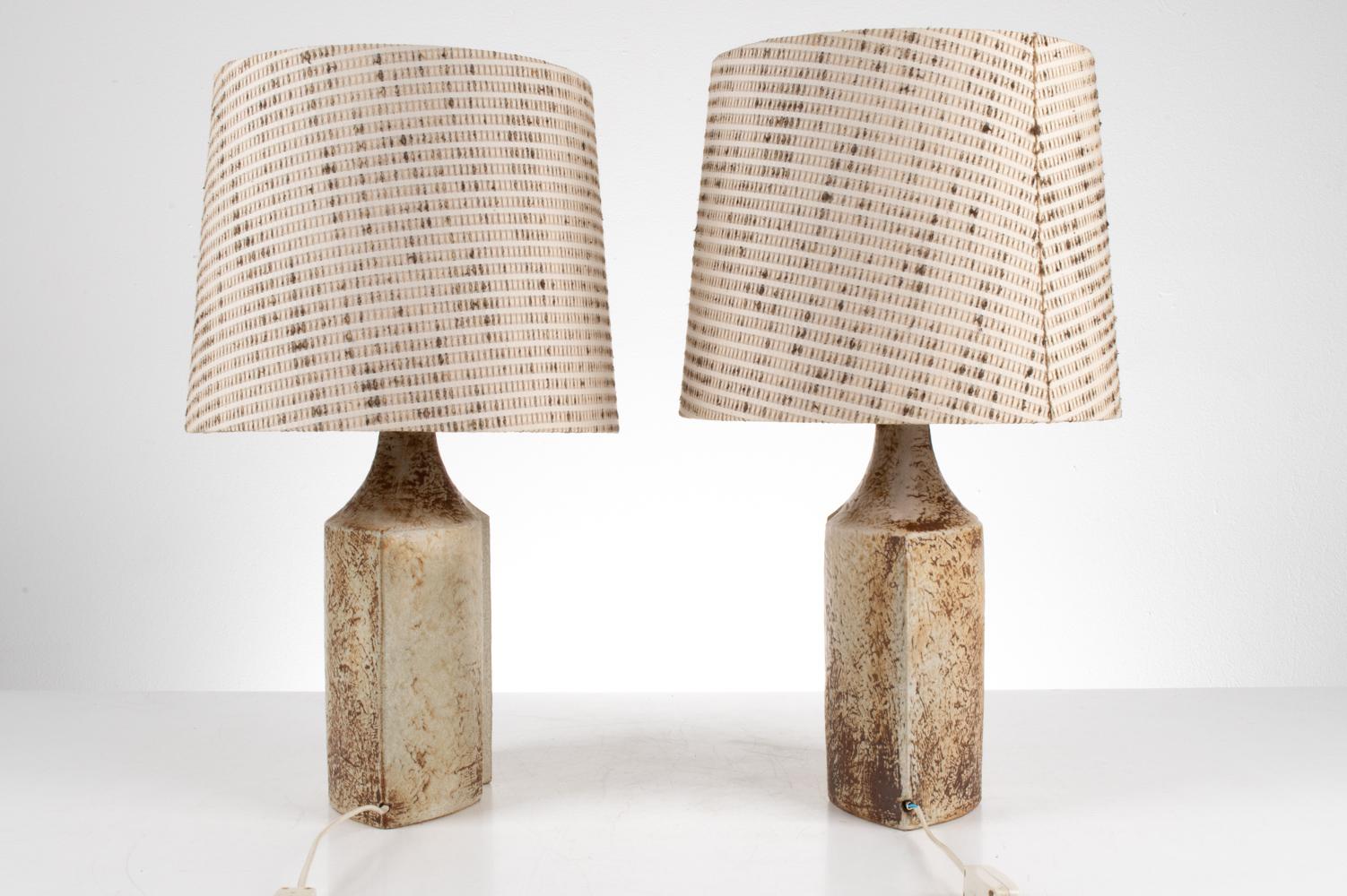 Pair of Ceramic Lamps by Haico Nitzsche for Søholm Stentøj, Denmark, c. 1960's 9