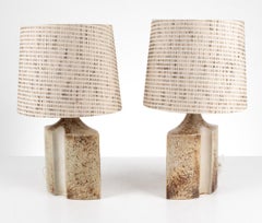 Pair of Ceramic Lamps by Haico Nitzsche for Søholm Stentøj, Denmark, c. 1960's