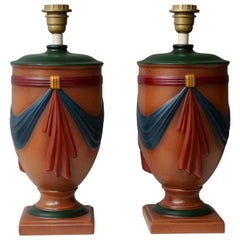 Pair of Ceramic Lamps by Louis Drimmer, France