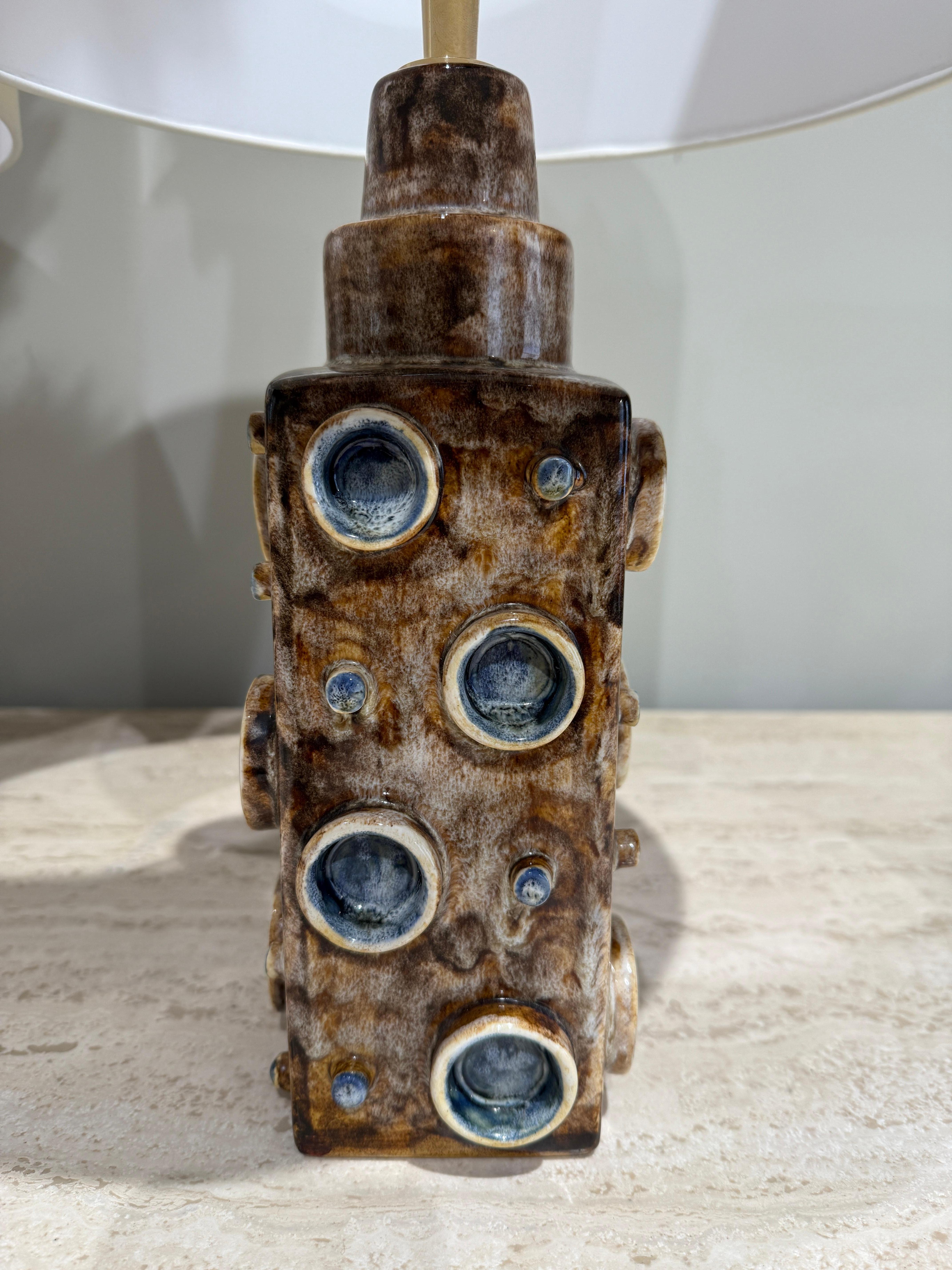 Coppia di lampade in ceramica di PM Keramik Danimarca 1970 In condizioni buone in vendita a PARIS, FR