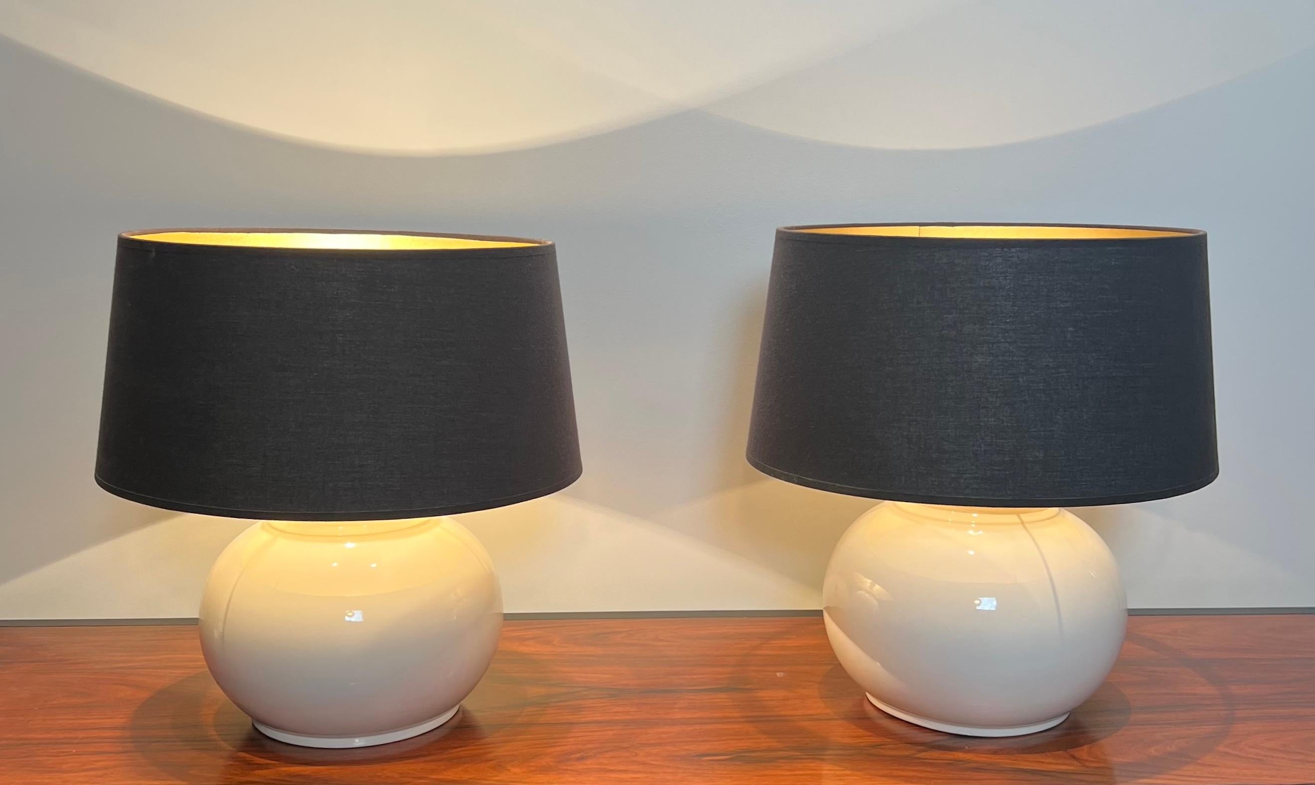 Mid-Century Modern Pair of ceramic lamps For Sale