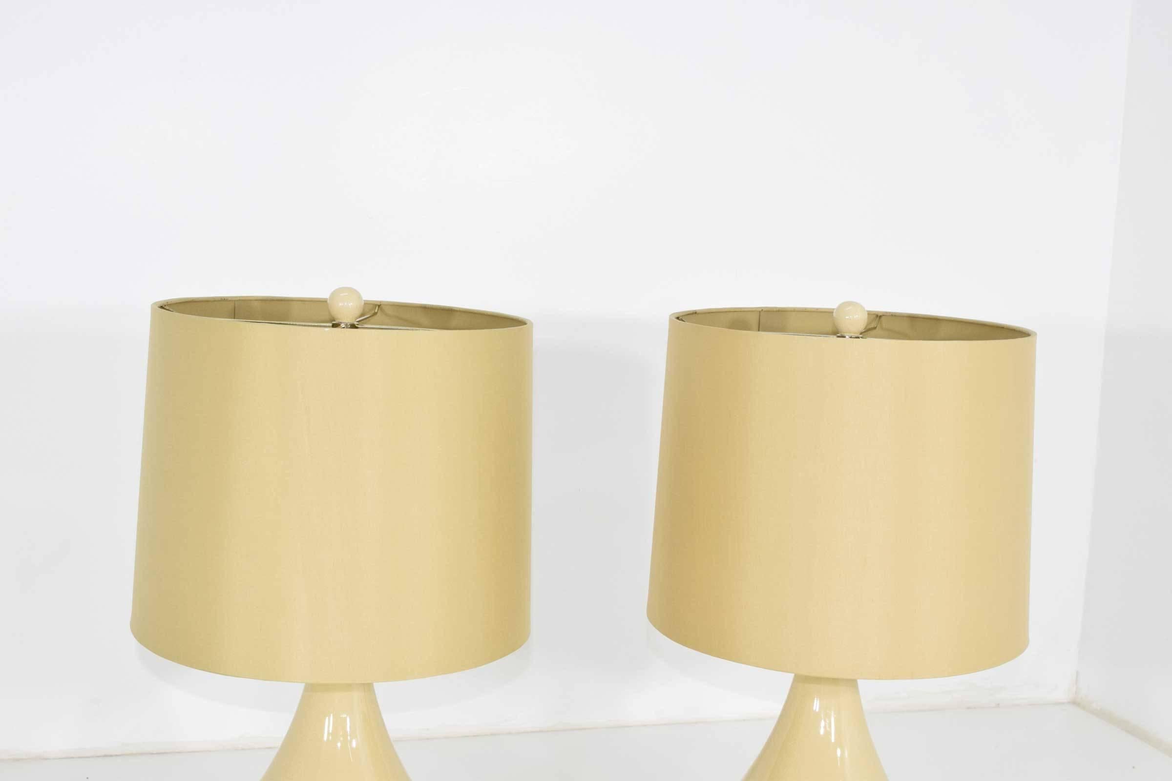 20th Century Pair of Ceramic Lamps For Sale