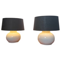 Pair of ceramic lamps