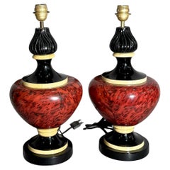 Coppia di lampade in ceramica, Francia, circa 1970