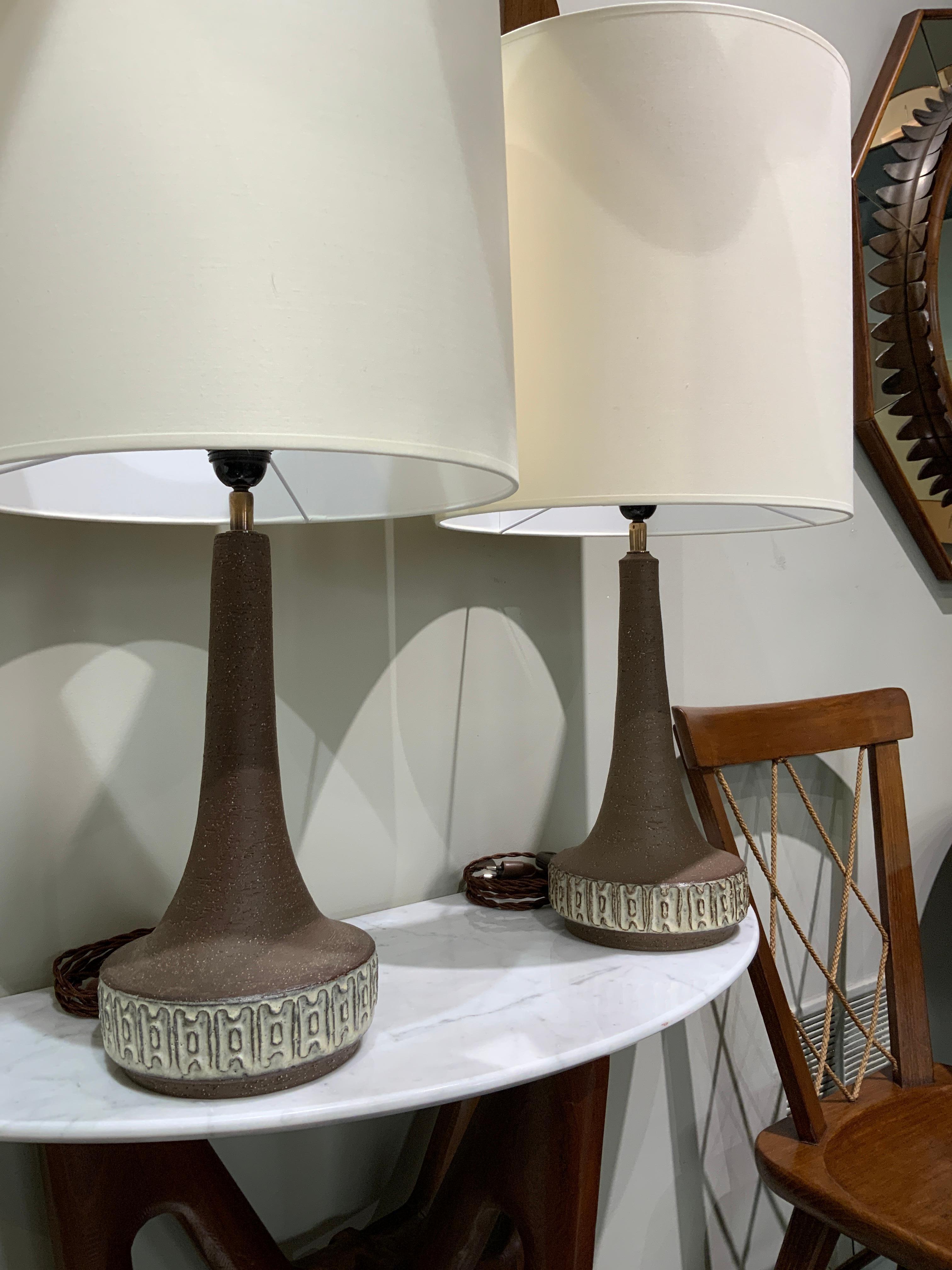 Mid-Century Modern Paire de lampes en céramique M A&M Bornne Danemark 1970 en vente