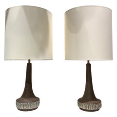 Paire de lampes en céramique M A&M Bornne Danemark 1970