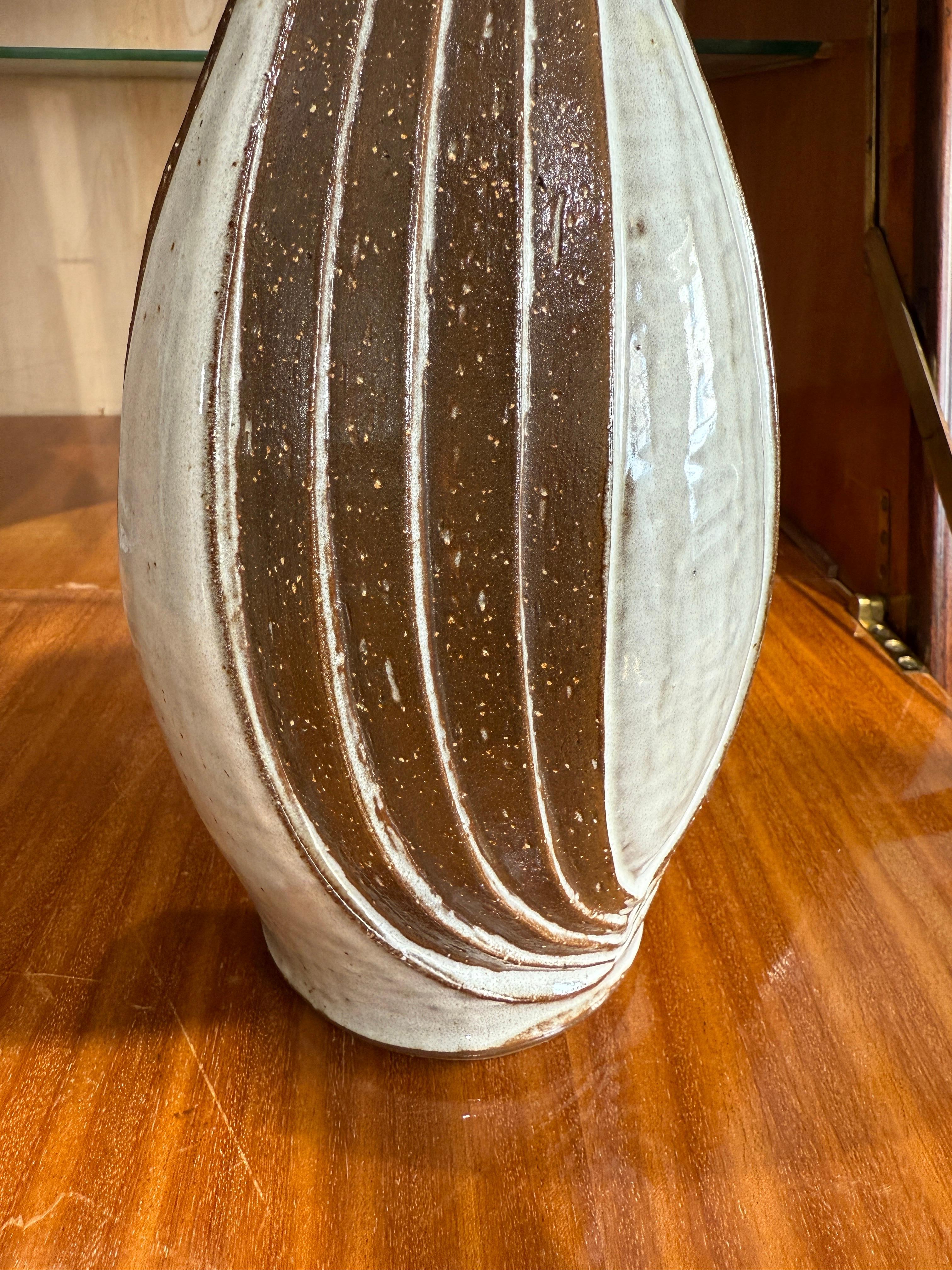 Pair of ceramic lamps Soholm Denmark 1970 In Good Condition For Sale In PARIS, FR