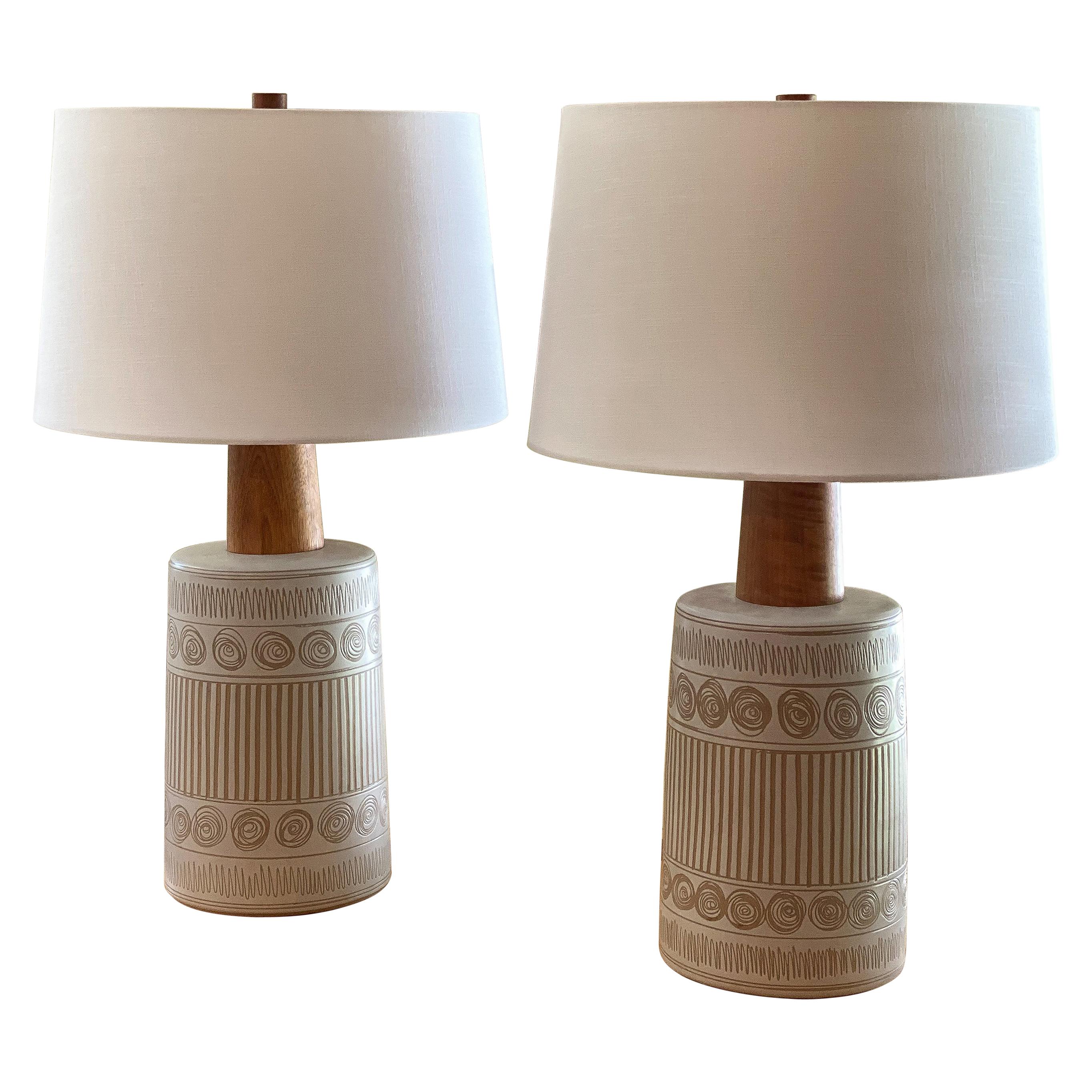 Pair of Ceramic Martz Lamps by Jane and Gordon Martz