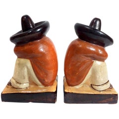 Pair of Ceramic Mexican Bookends