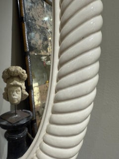Pair of ceramic mirrors La Farnesiana Parma Italy 1950