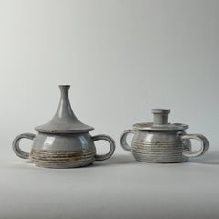 Paire de pots en céramique par Les Argonautes, Vallauris, vers 1960