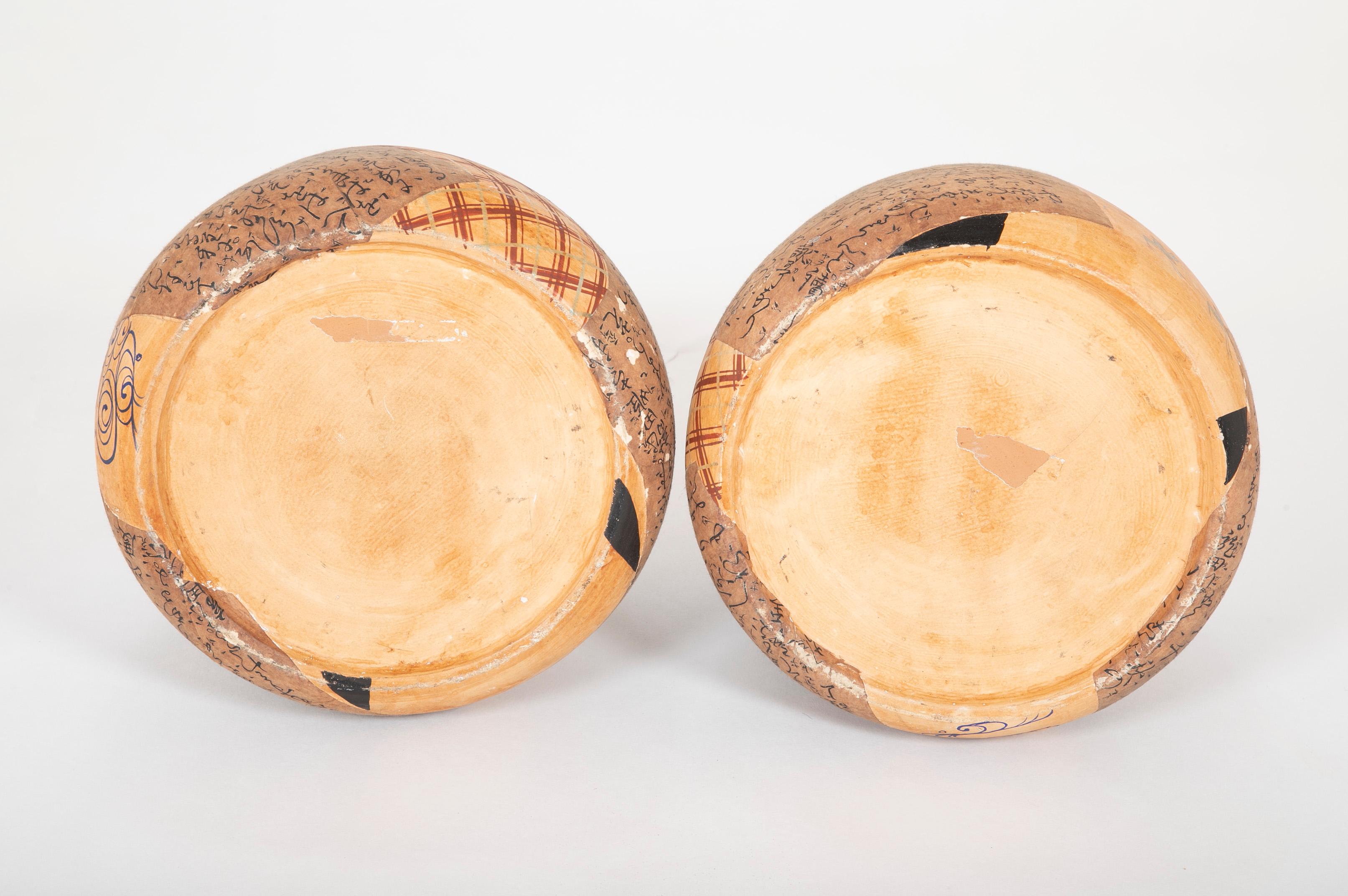 Pair of Ceramic Round Shaped Japanese Hibachi's For Sale 2