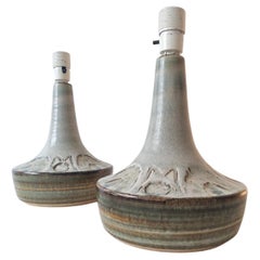 Pair of ceramic Soholm lamps - Denmark 60s