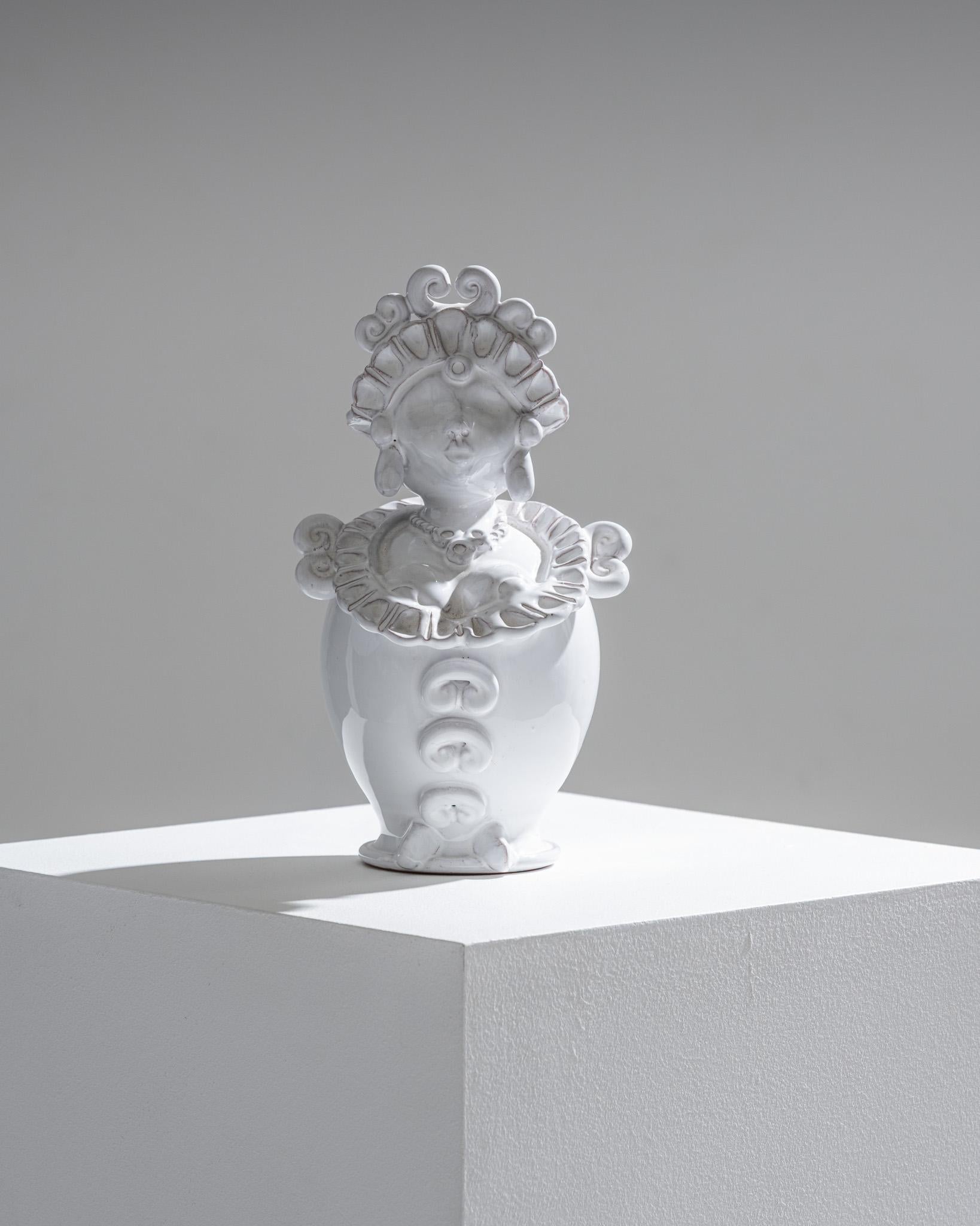 Paire de soliflores en céramique à tête de maure, 1970 en vente 5