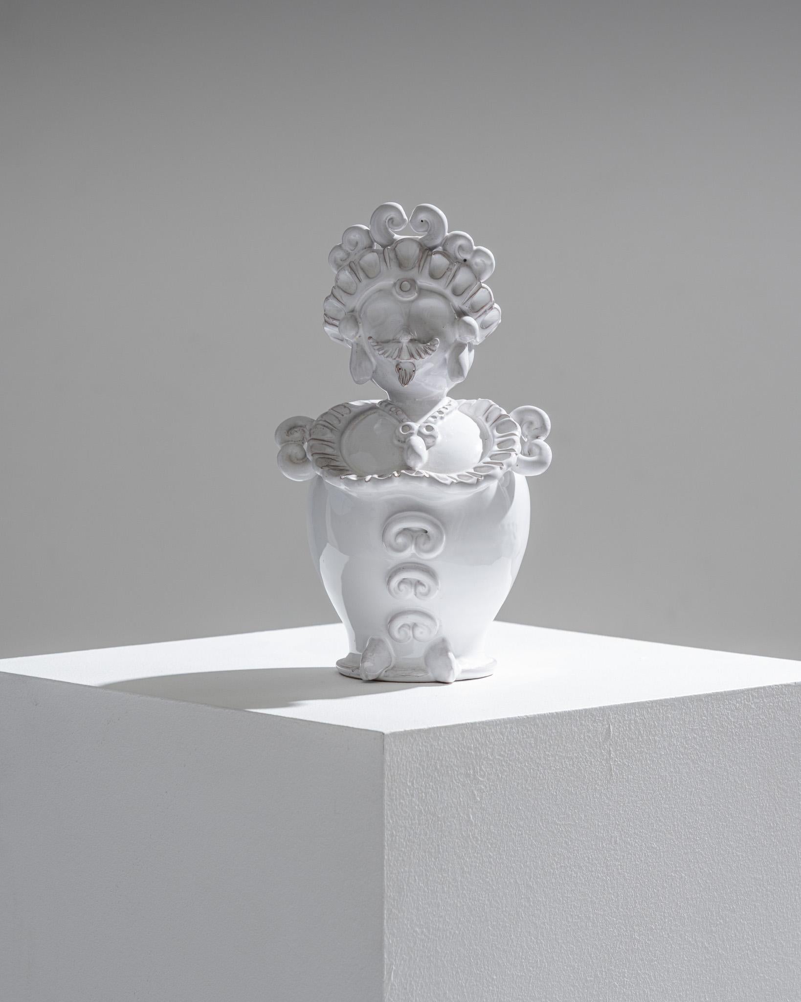 Paire de soliflores en céramique à tête de maure, 1970 en vente 12