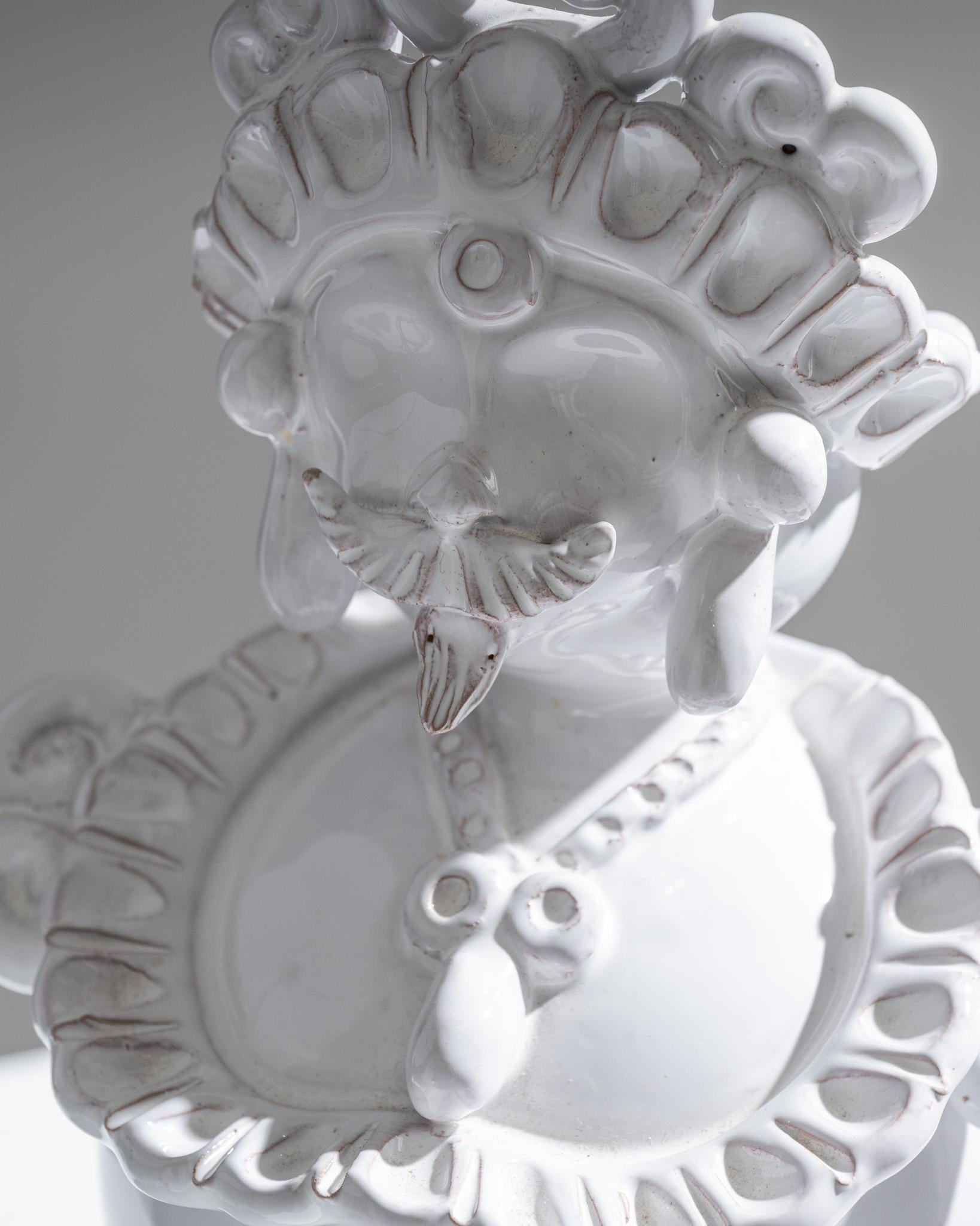 Paire de soliflores en céramique à tête de maure, 1970 en vente 14