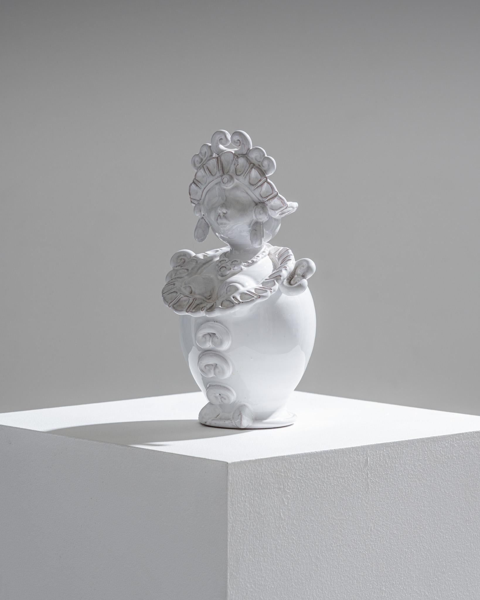 Paire de soliflores en céramique à tête de maure, 1970 en vente 1