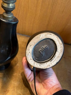 Pair of ceramic table lamp by Jacques Blin, France, 1960's
