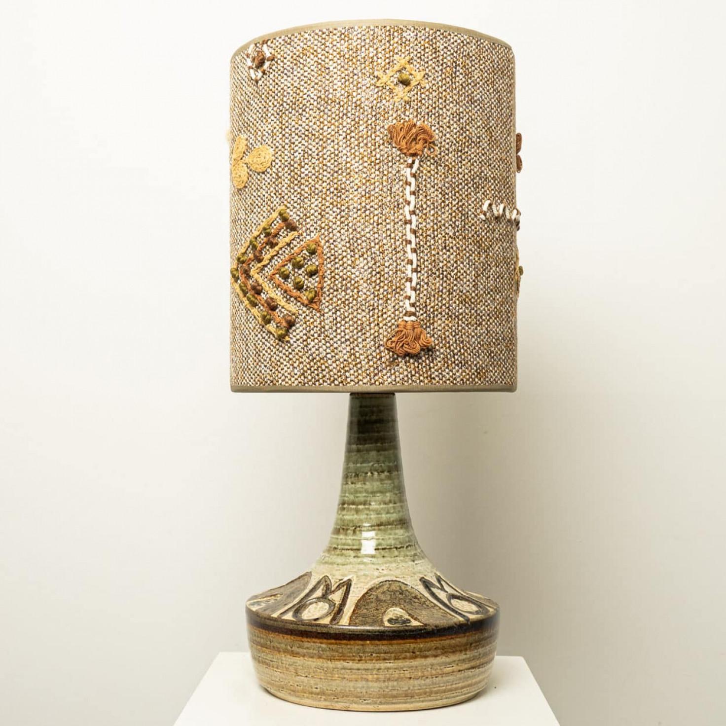 Pair of Ceramic Table Lamp by Noomi Backhausen for Soholm, Denmark 1960s in vendita 3