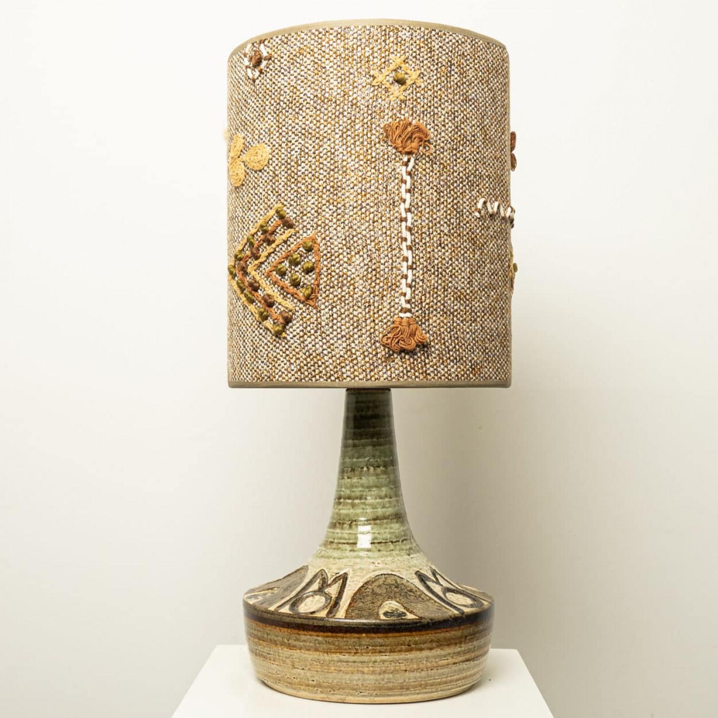 Pair of Ceramic Table Lamp by Noomi Backhausen for Soholm, Denmark 1960s For Sale 4