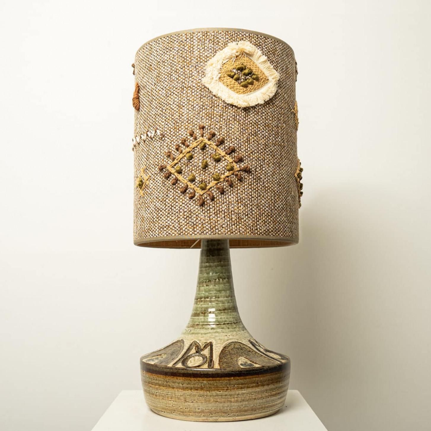 Pair of Ceramic Table Lamp by Noomi Backhausen for Soholm, Denmark 1960s in vendita 5