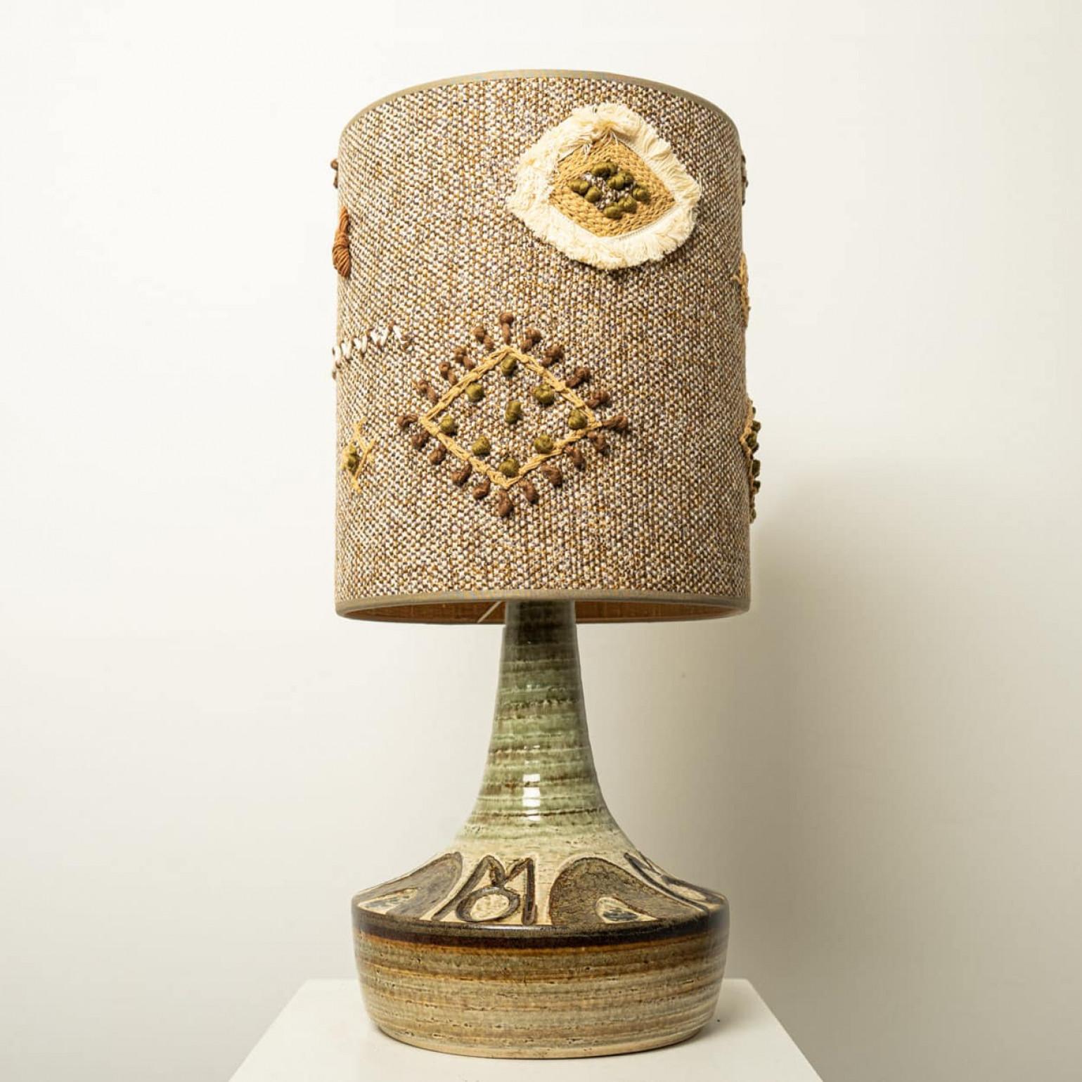 Pair of Ceramic Table Lamp by Noomi Backhausen for Soholm, Denmark 1960s For Sale 6