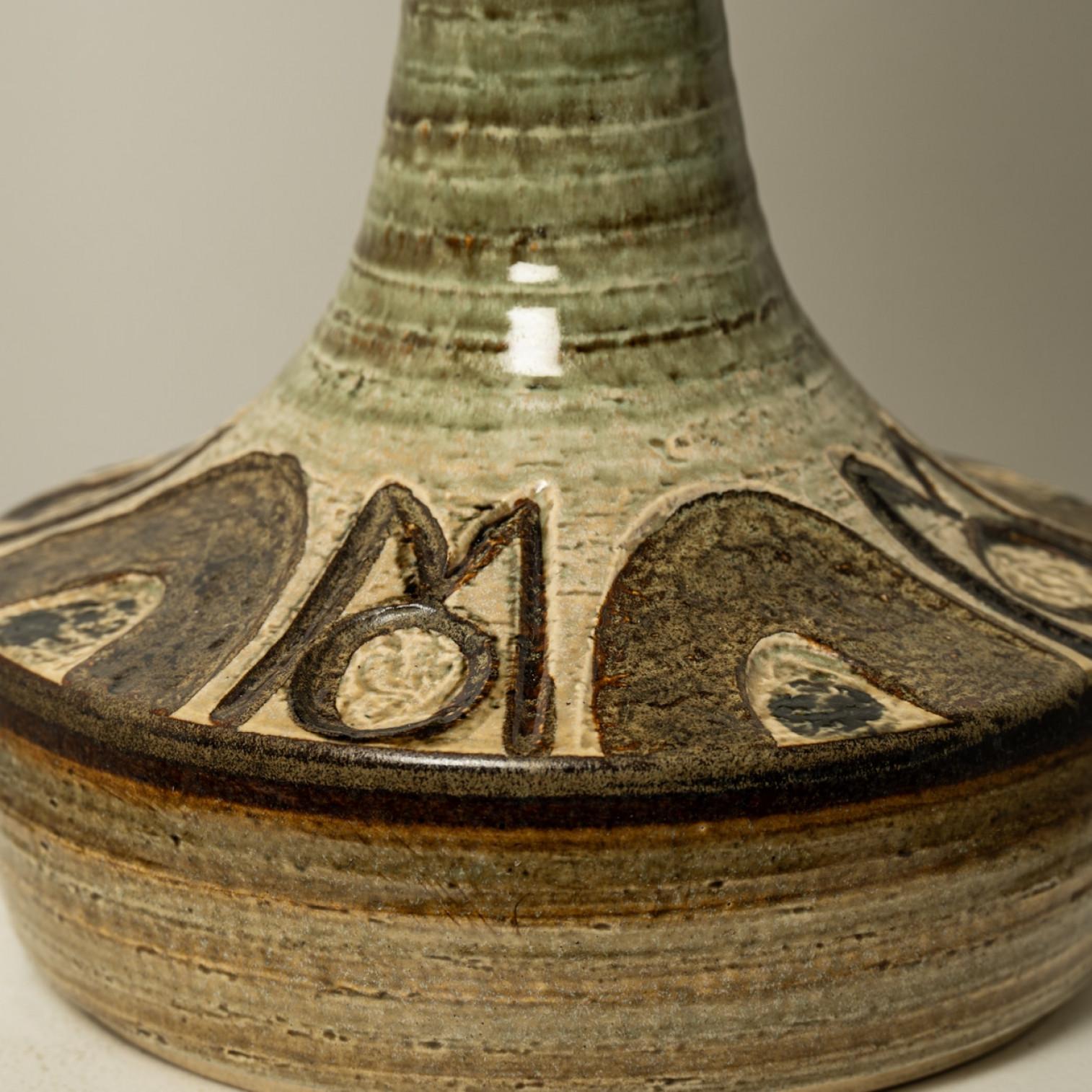 Paire de lampes de table en céramique de Noomi Backhausen pour Soholm, Danemark, années 1960 Bon état - En vente à Rijssen, NL