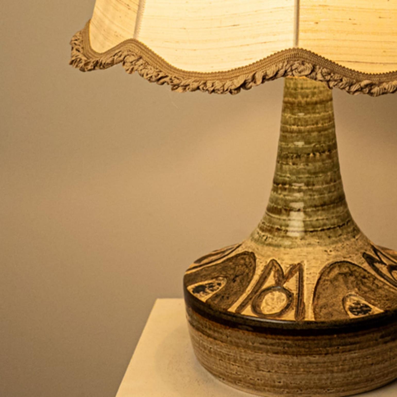 Pair of Ceramic Table Lamp by Noomi Backhausen for Soholm, Denmark 1960s For Sale 1