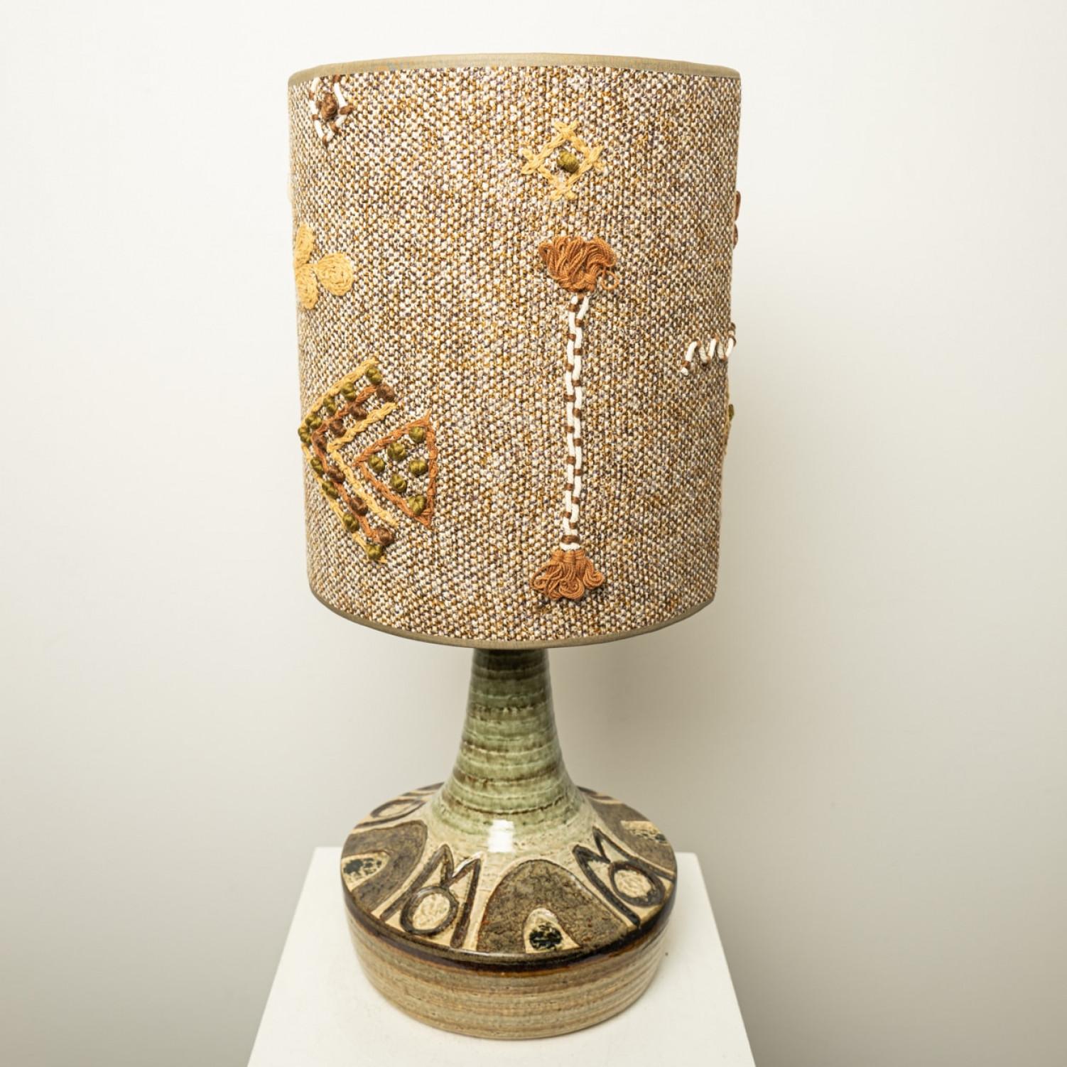 Pair of Ceramic Table Lamp by Noomi Backhausen for Soholm, Denmark 1960s in vendita 1