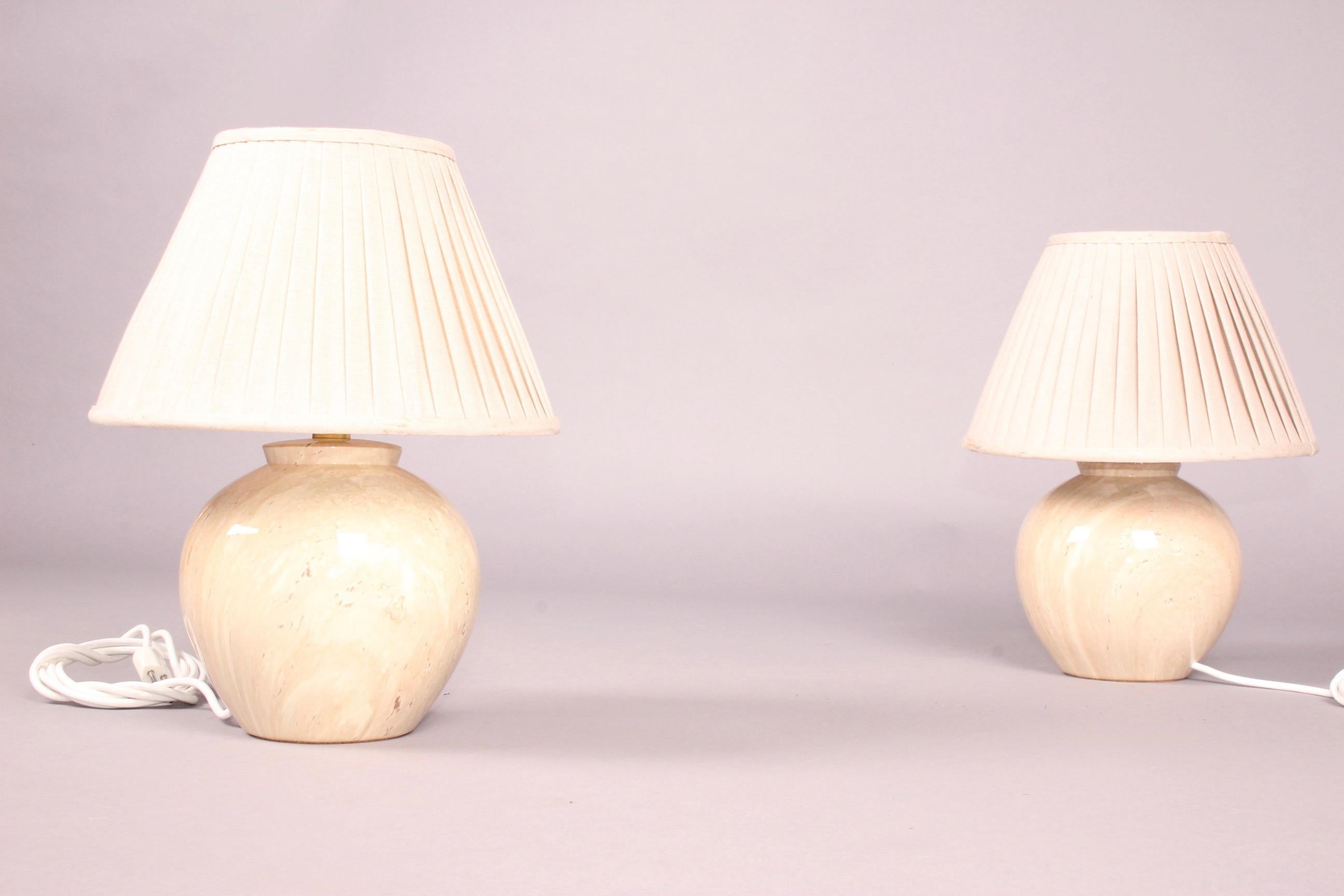 Pair of Ceramic Table Lamp In Good Condition In grand Lancy, CH