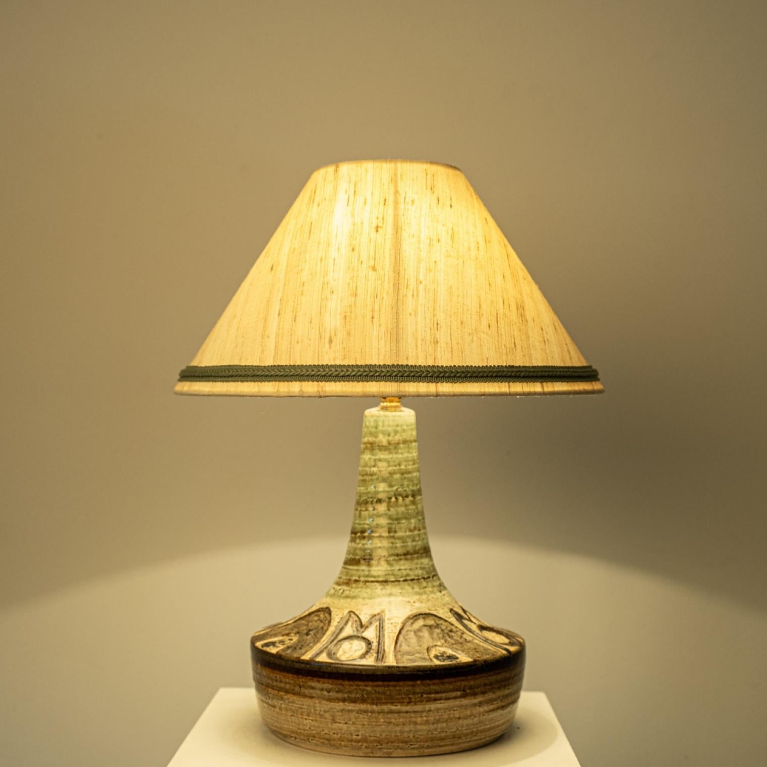 Coppia di lampade da tavolo in ceramica per Soholm di Noomi Backhausen, Danimarca anni '60 in vendita 2