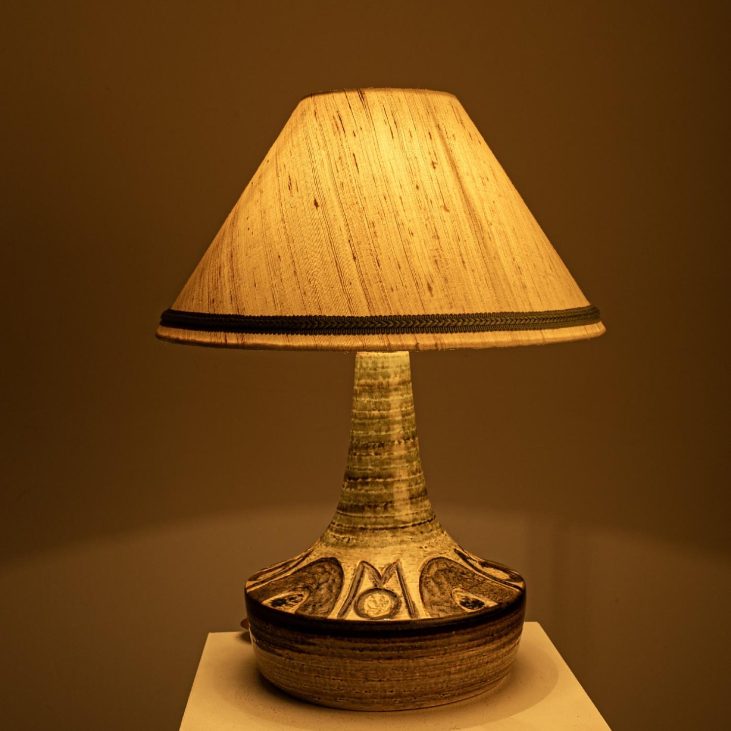 Coppia di lampade da tavolo in ceramica per Soholm di Noomi Backhausen, Danimarca anni '60 in vendita 6