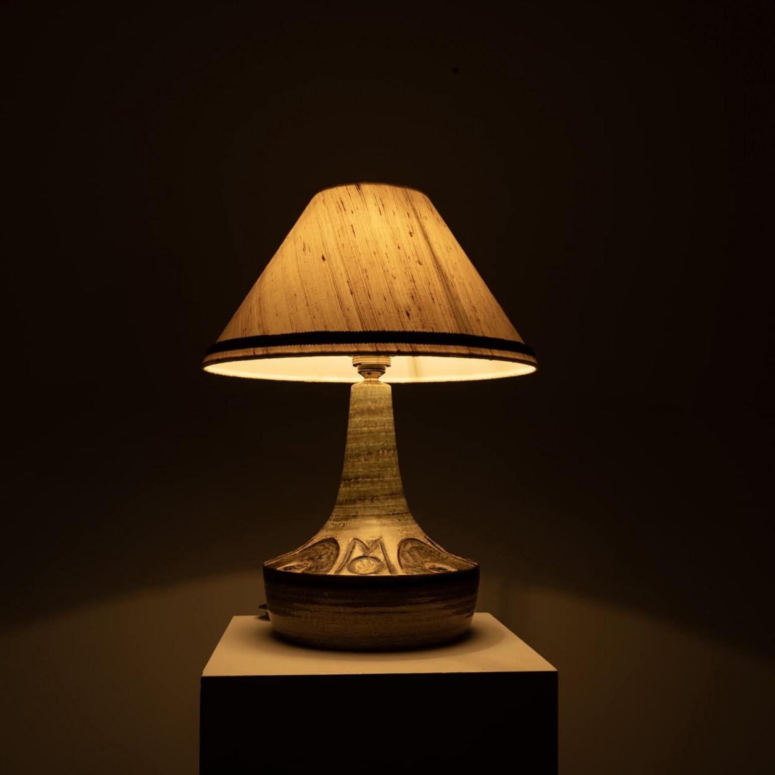 Coppia di lampade da tavolo in ceramica per Soholm di Noomi Backhausen, Danimarca anni '60 in vendita 9