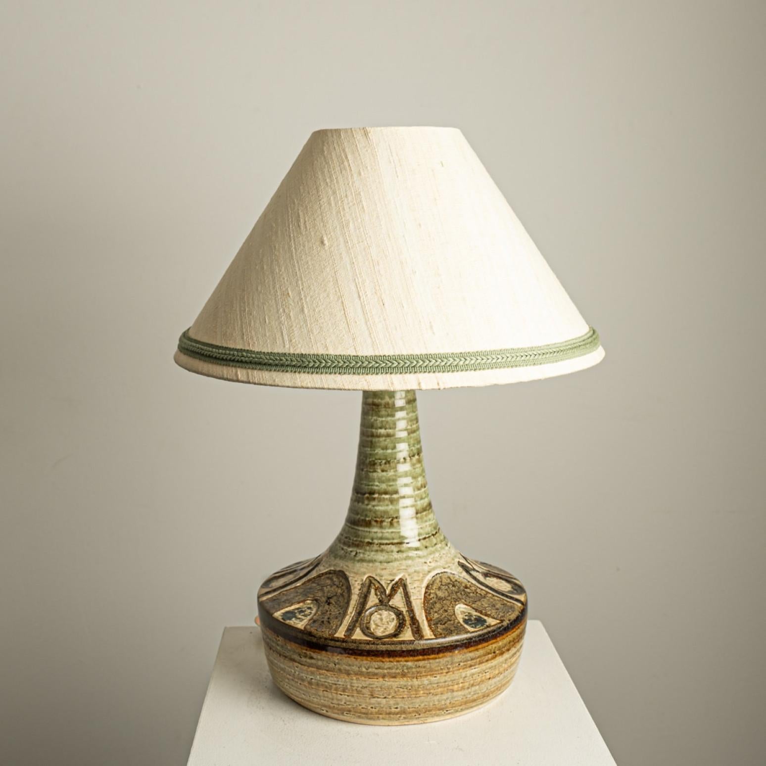 Altro Coppia di lampade da tavolo in ceramica per Soholm di Noomi Backhausen, Danimarca anni '60 in vendita