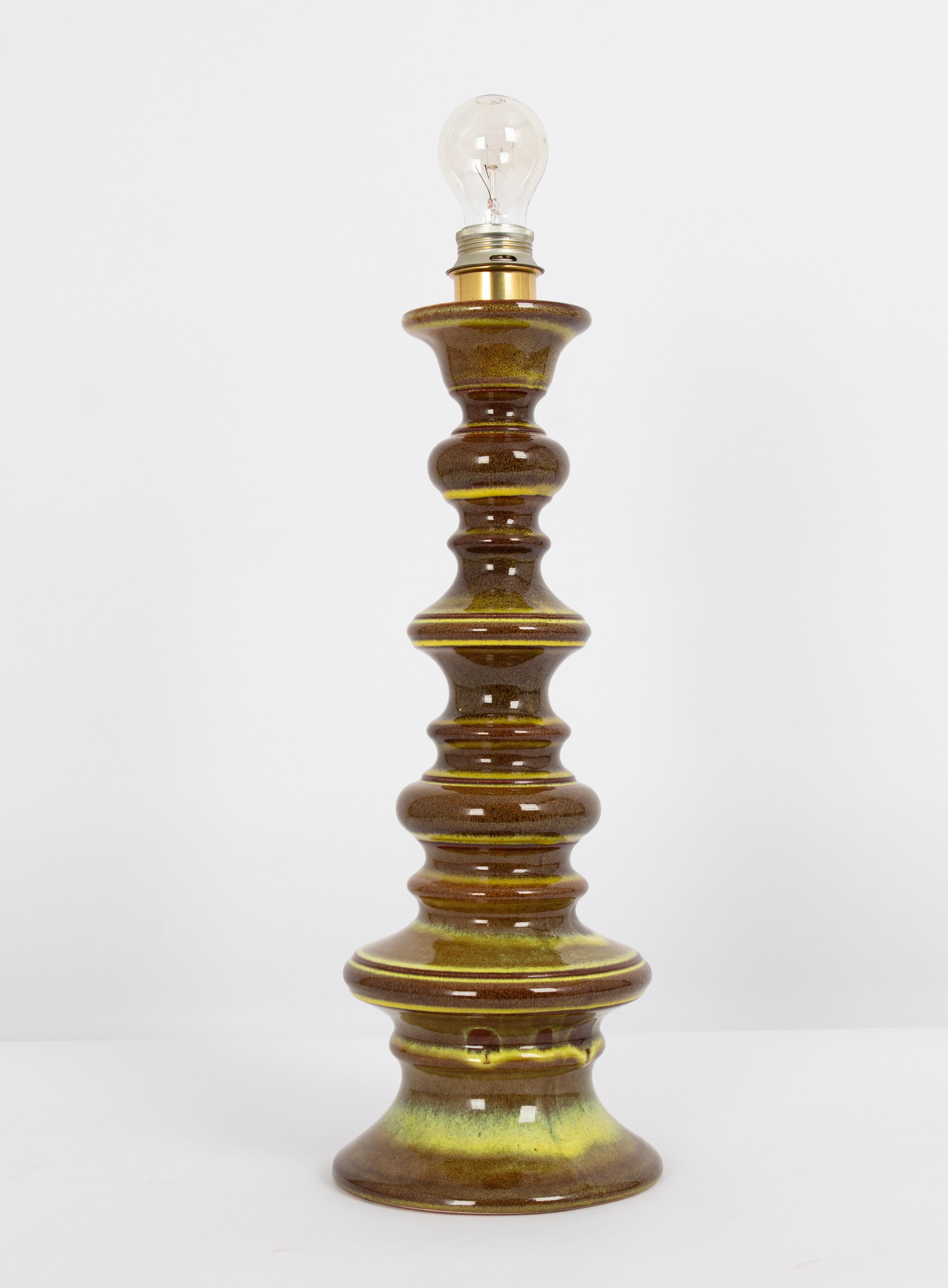 Ceramica Coppia di lampade da tavolo in ceramica, Germania, anni '70 in vendita