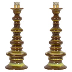 Coppia di lampade da tavolo in ceramica, Germania, anni '70