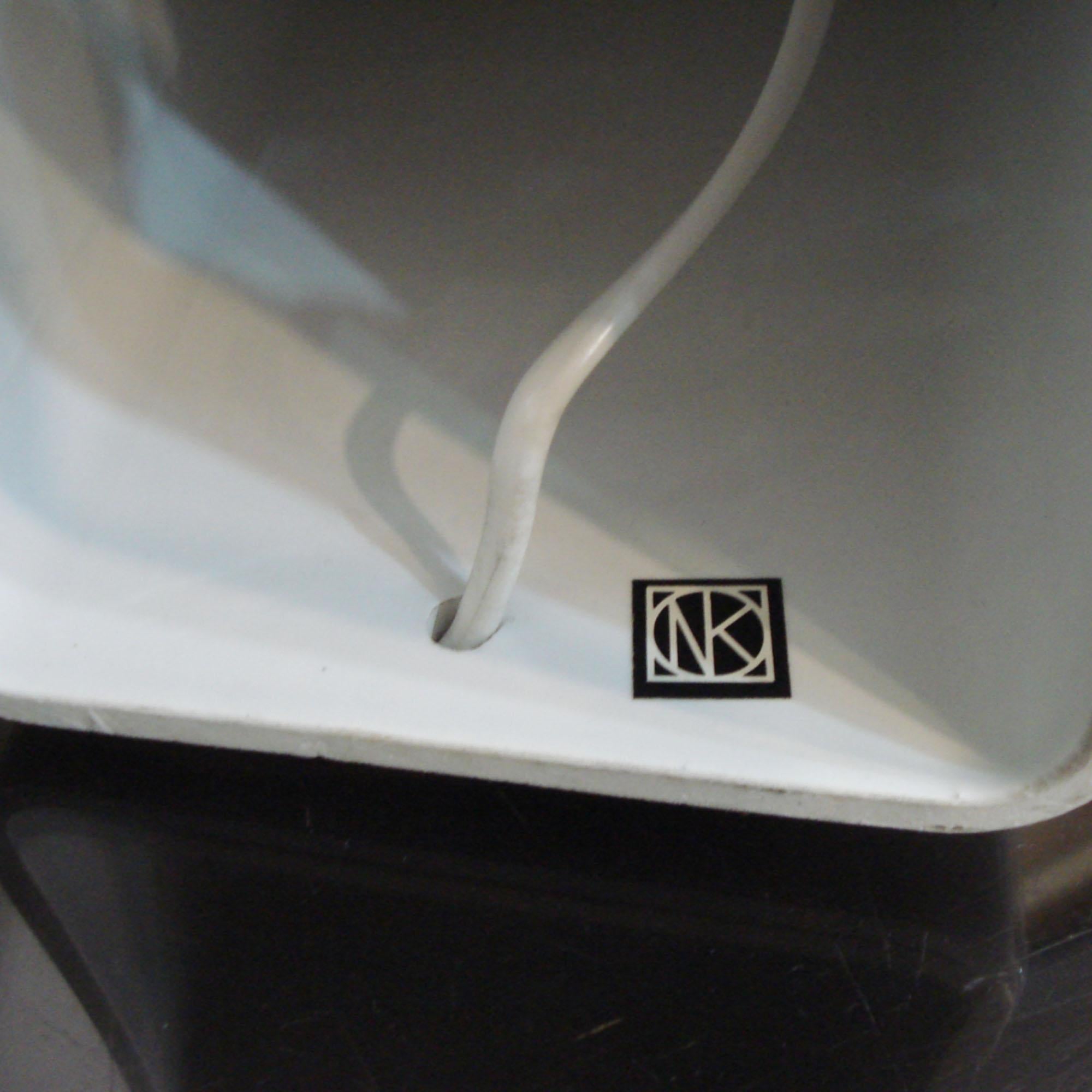 Paire de lampes de table en céramique décorées de bambou par Nordiska Kompaniet, Suède années 1960 en vente 1