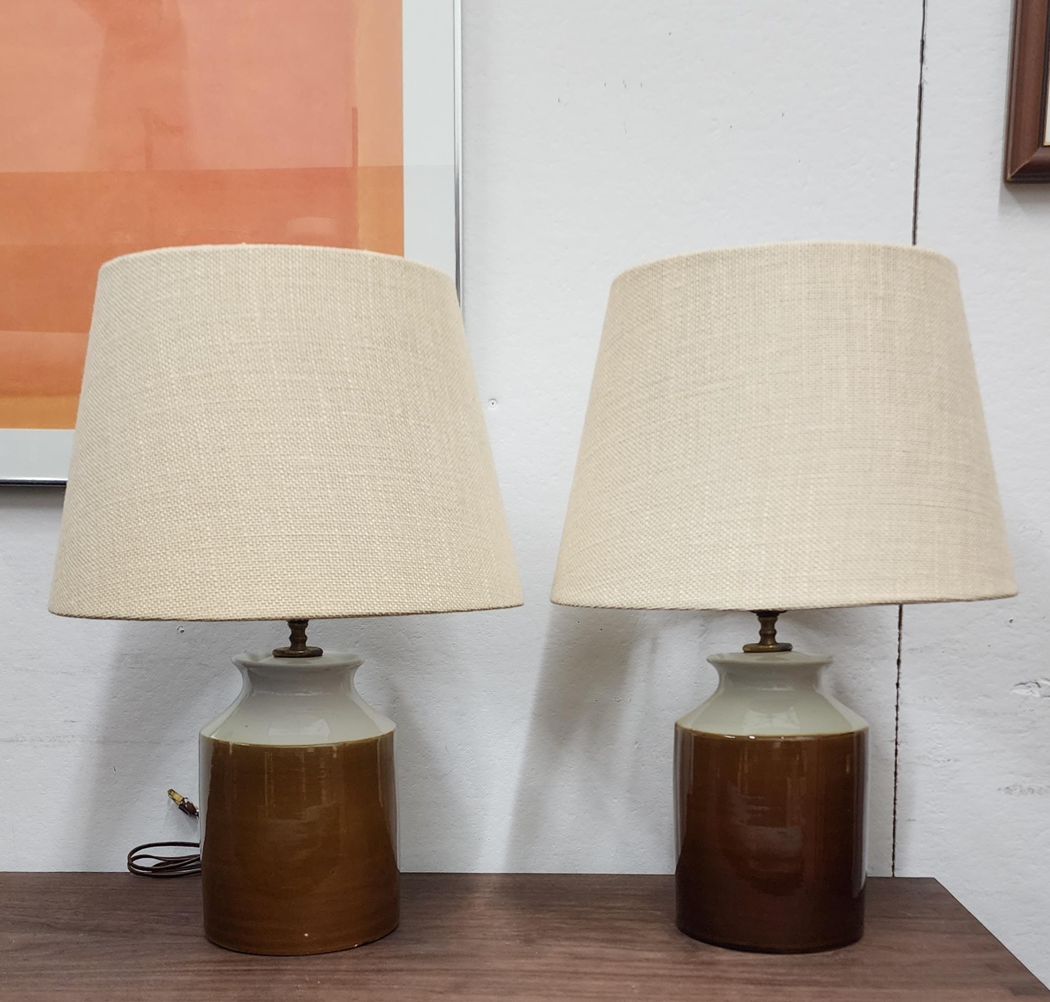 Pair of Ceramic table lamps by Alvino Bagni For Sale 3